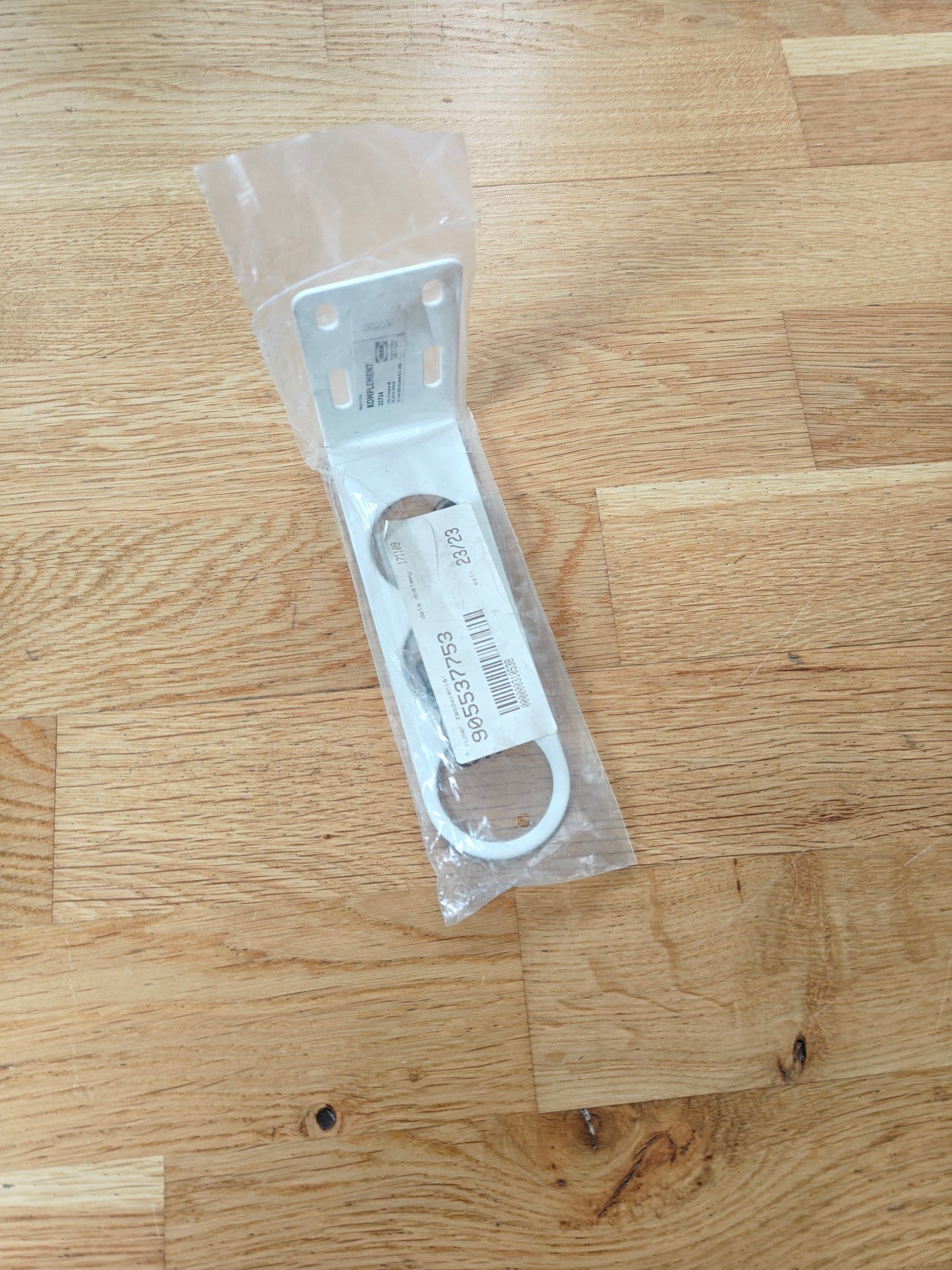 KOMPLEMENT drążek na wieszaki i ubrania, biały, 17x5 cm