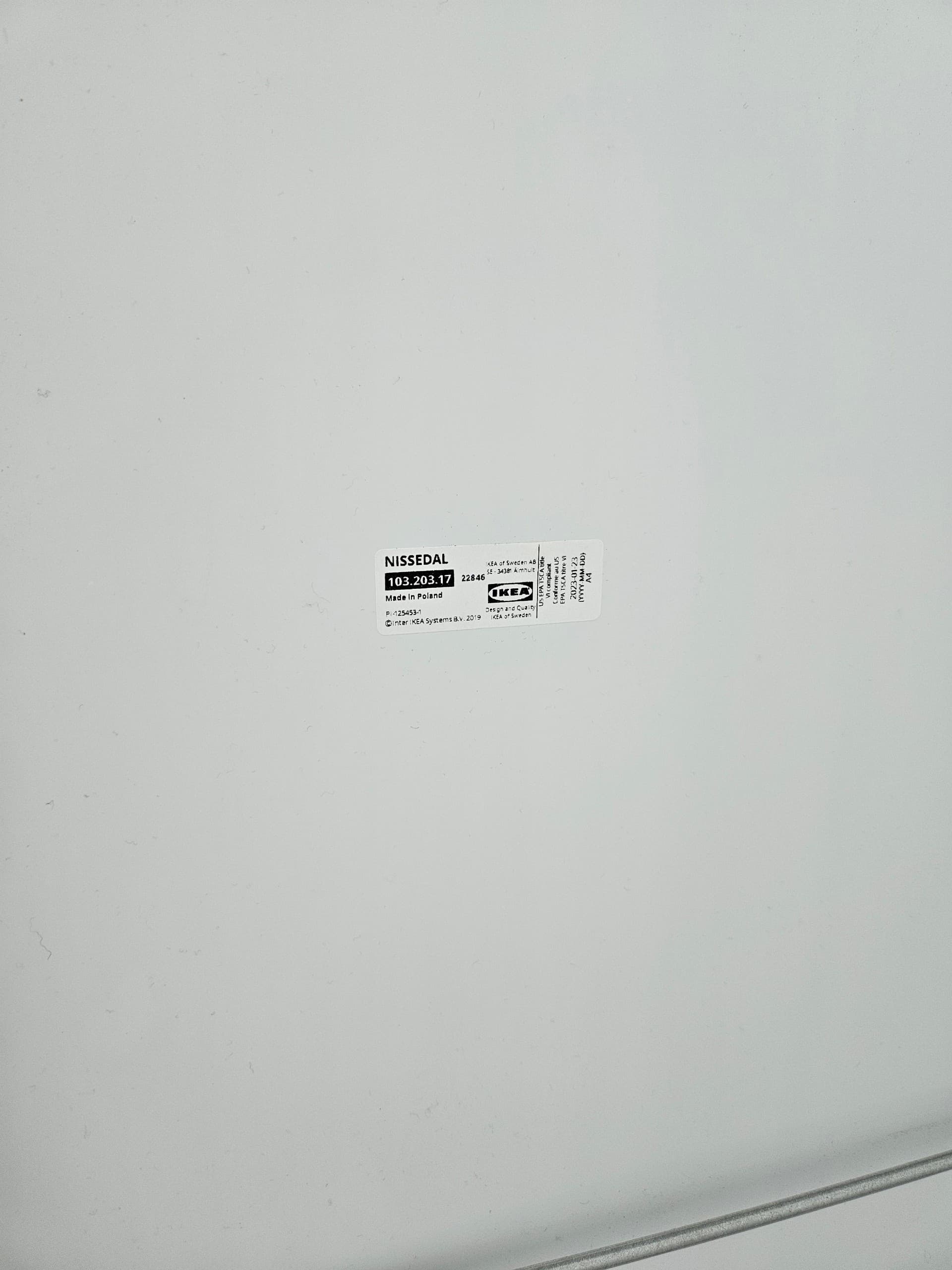 NISSEDAL lustro, biały, 65x150 cm