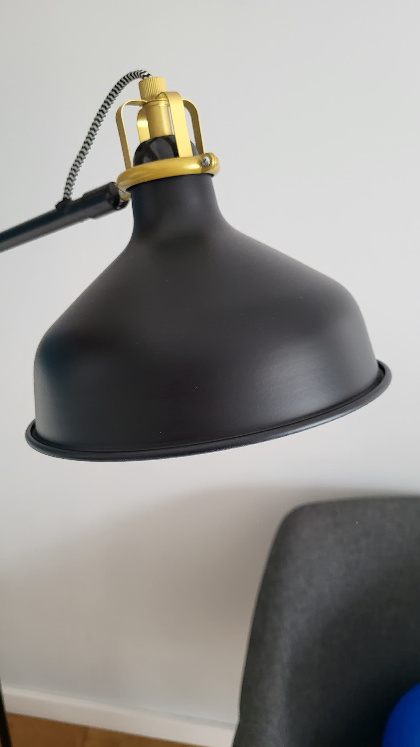 RANARP lampa podłogowa, do czytania, czarny