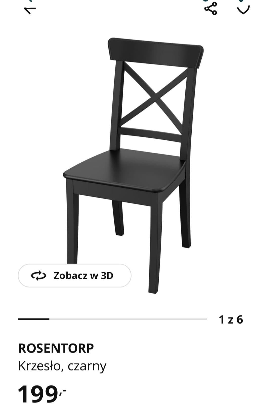 ROSENTORP krzesło, czarny