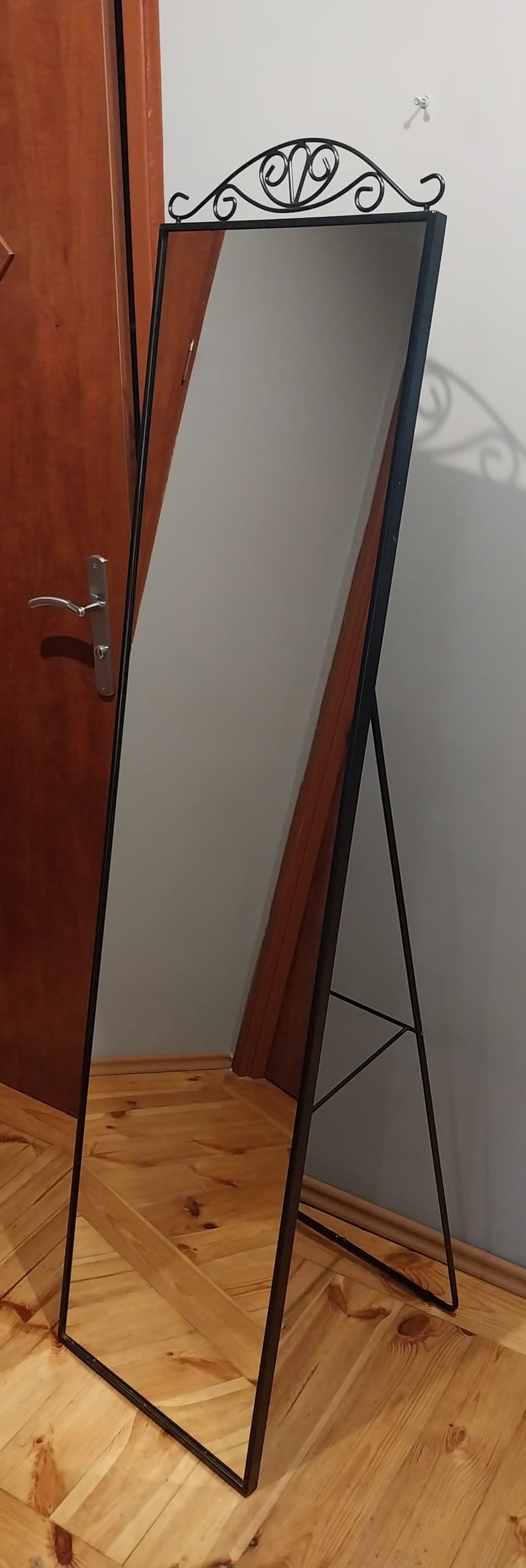 KARMSUND lustro stojące, czarny, 40x167 cm