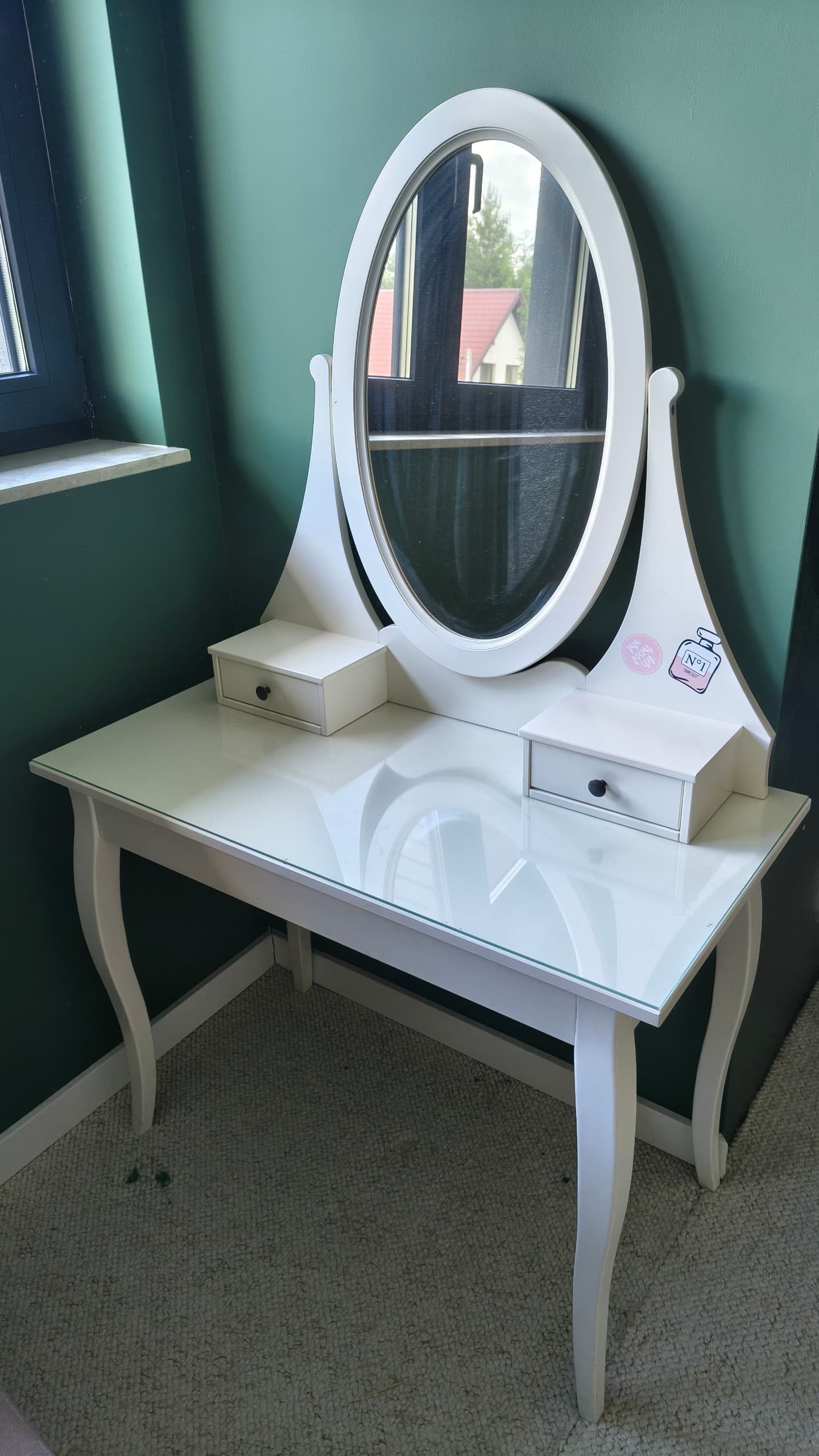 HEMNES toaletka, biały, 100x50 cm