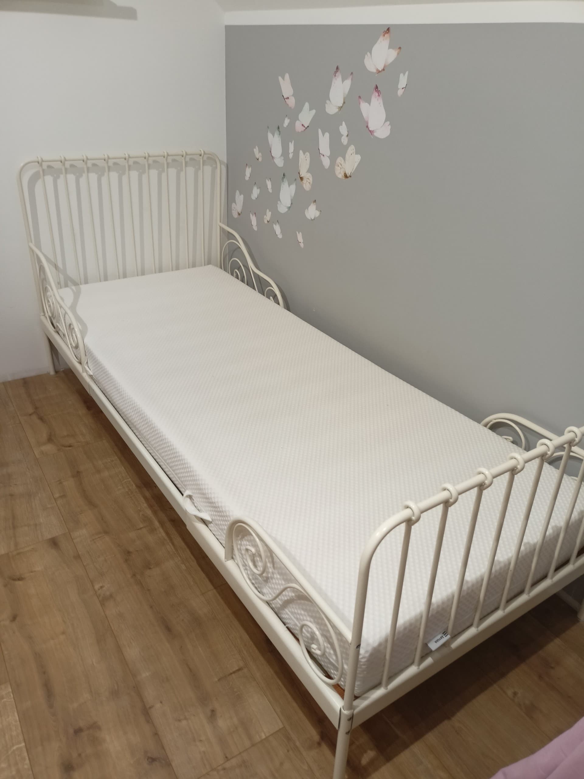 Rama łóżka z dnem z listewek ikea Minnen