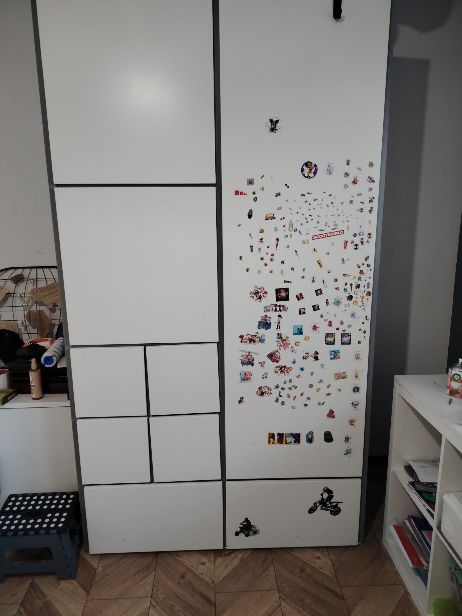 VISTHUS szafa, szary/biały, 122x59x216 cm