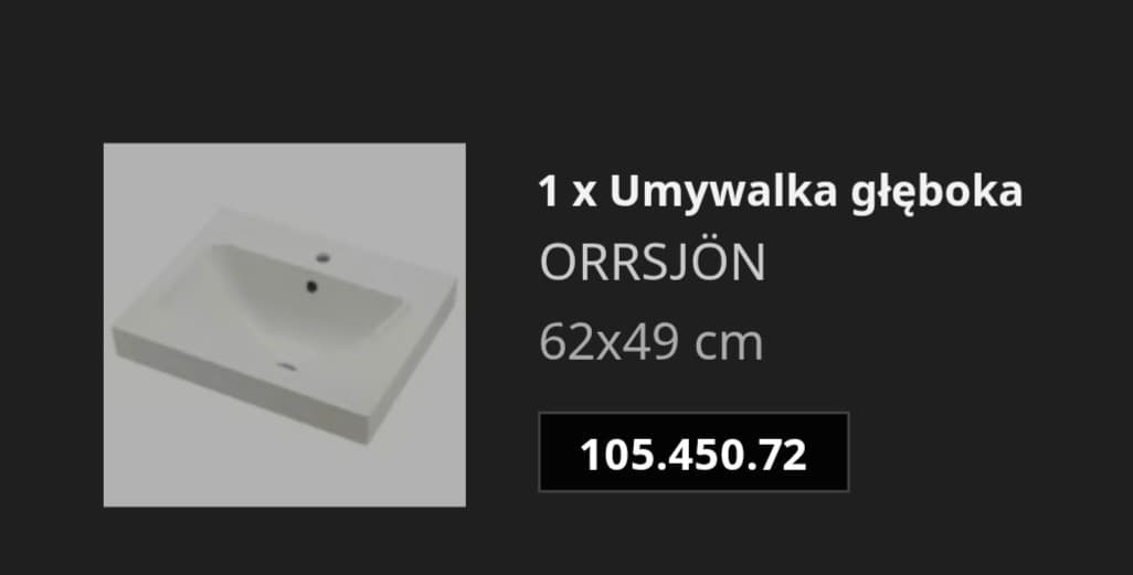 Szafki łazienkowe ÄNGSJÖN bez umywalki