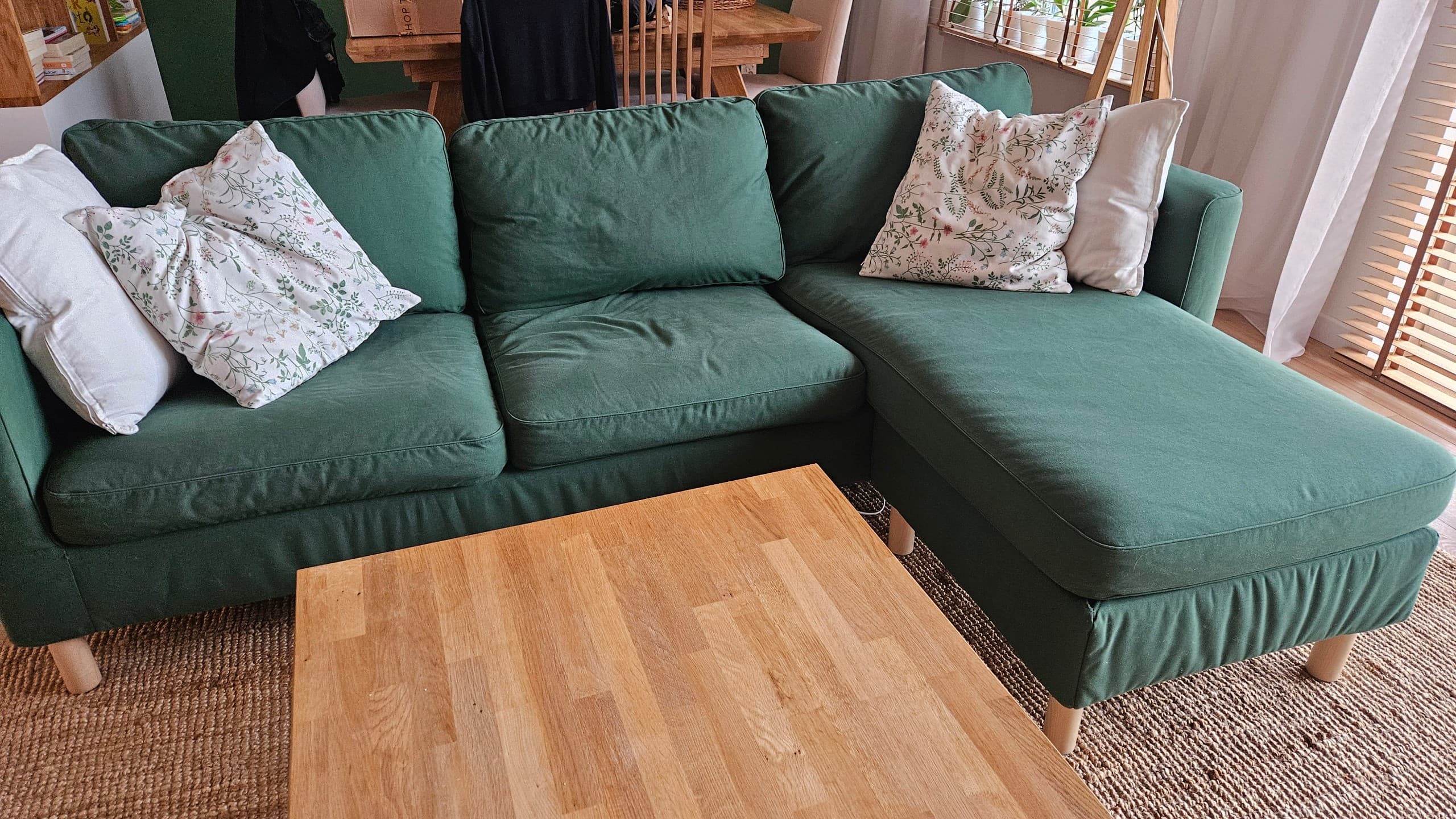 Kanapa IKEA PARUP 3osobowa sofa z szezlongiem 