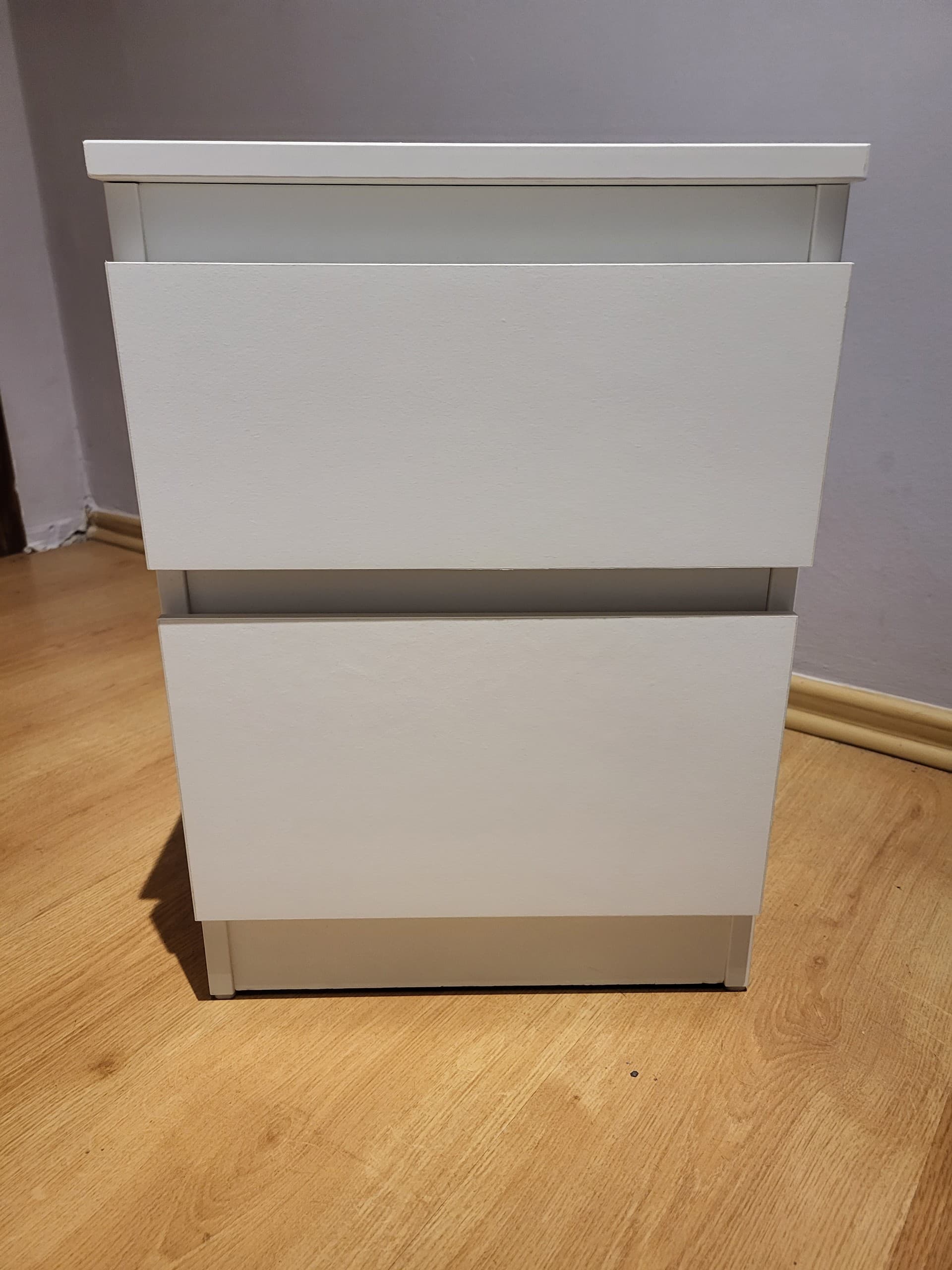 MALM komoda, 2 szuflady, biały, 40x55 cm