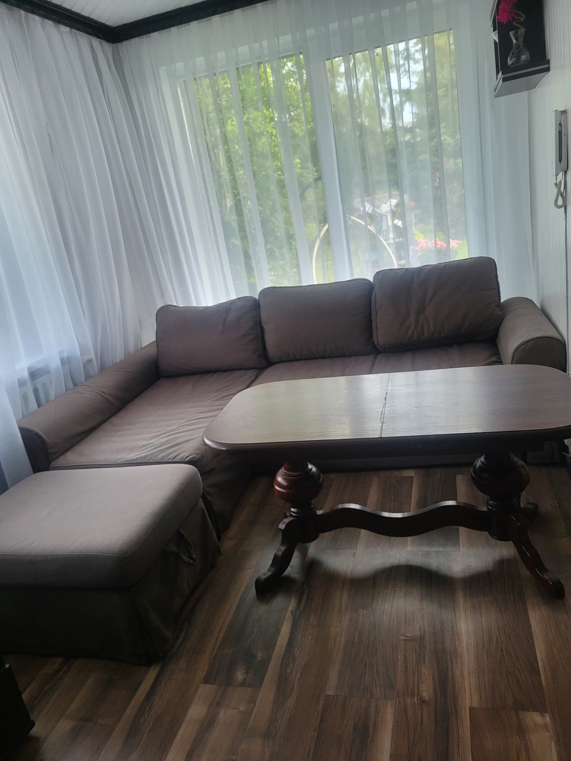 EKTORP podnóżek ze schowkiem, Tallmyra beżowy