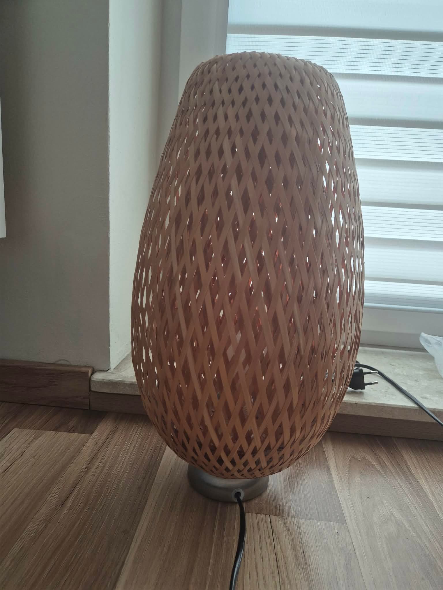 BÖJA lampa stołowa, bambus/wykonano ręcznie
