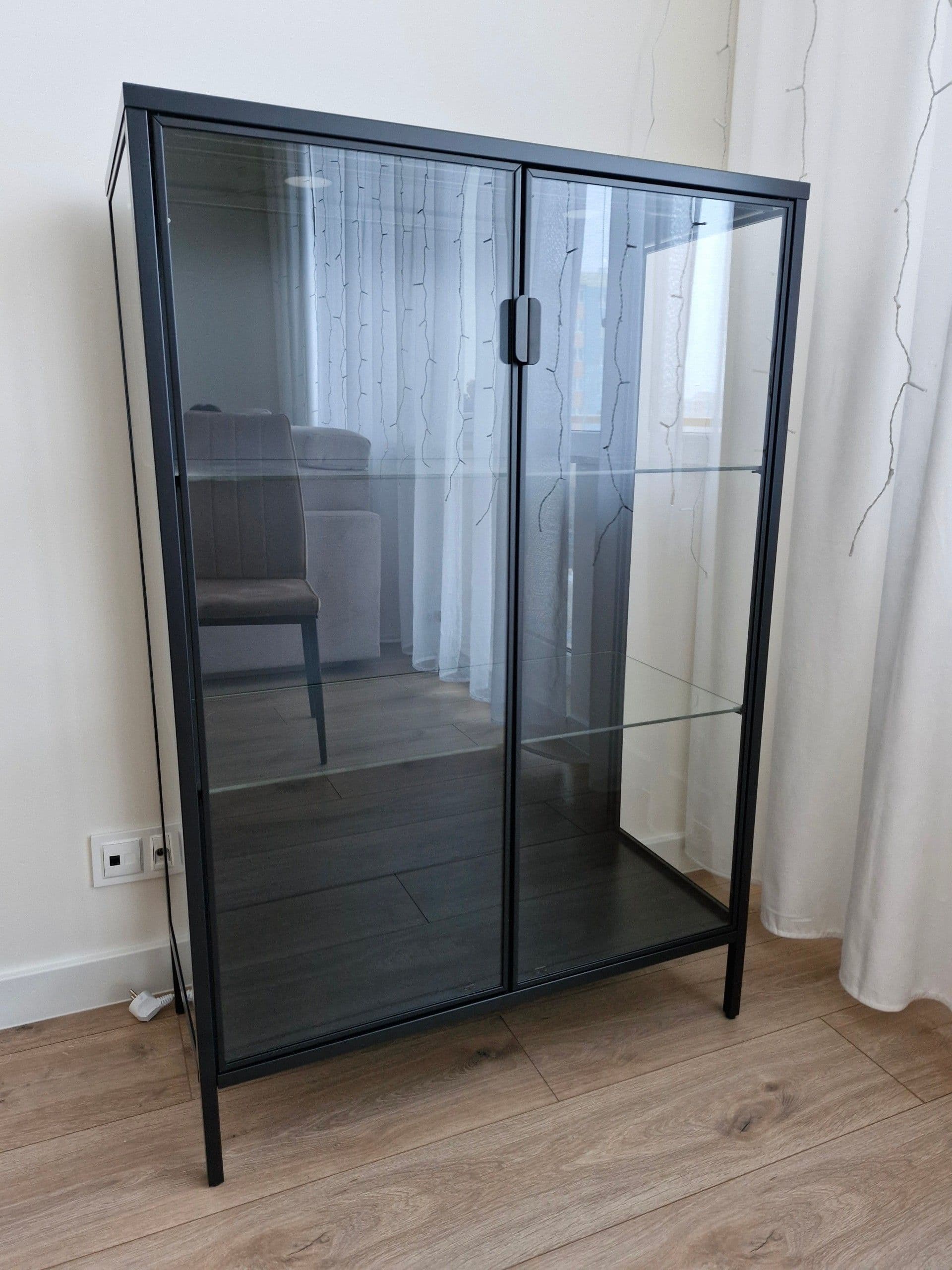 RUDSTA witryna, antracyt, 80x37x120 cm