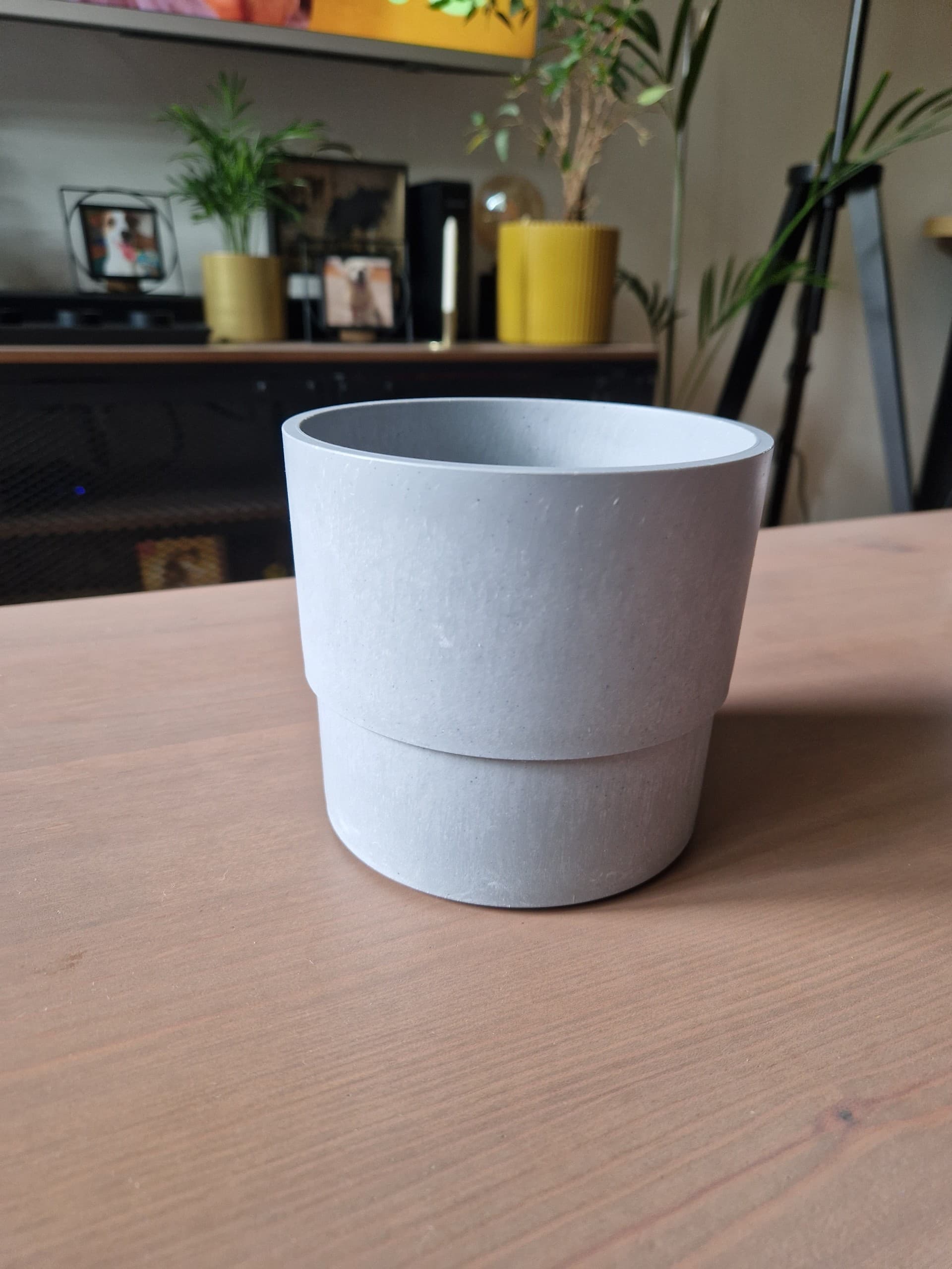 NYPON Osłonka doniczki, do wewnątrz/na zewnątrz szary, 12 cm