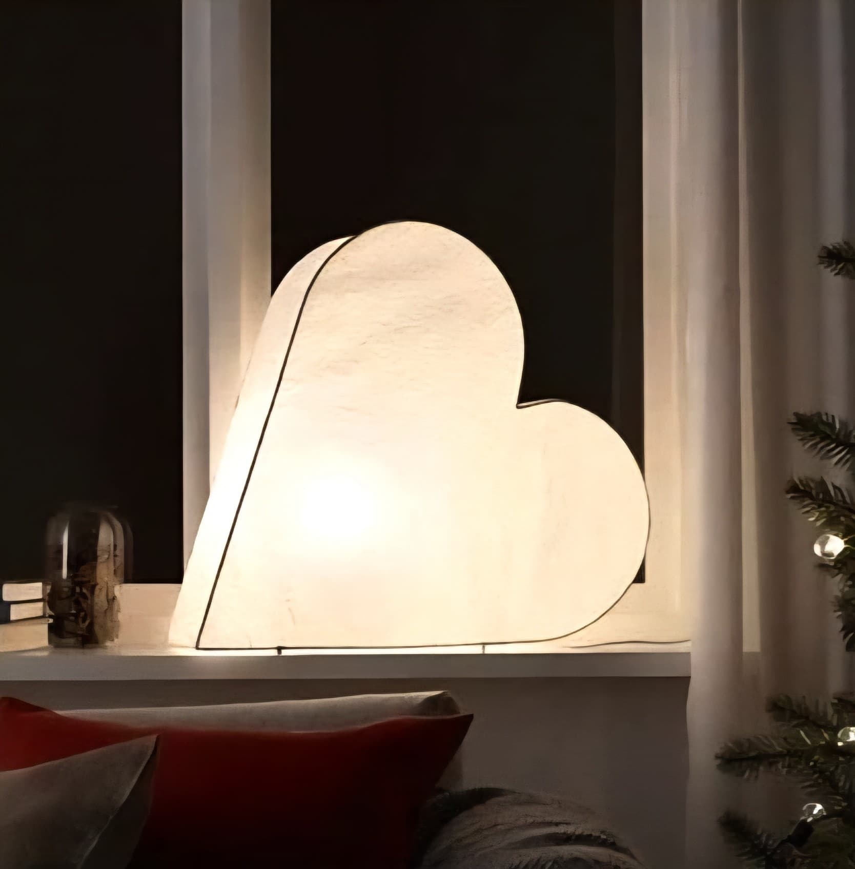 Lampka STRALA białe serce 50cm 