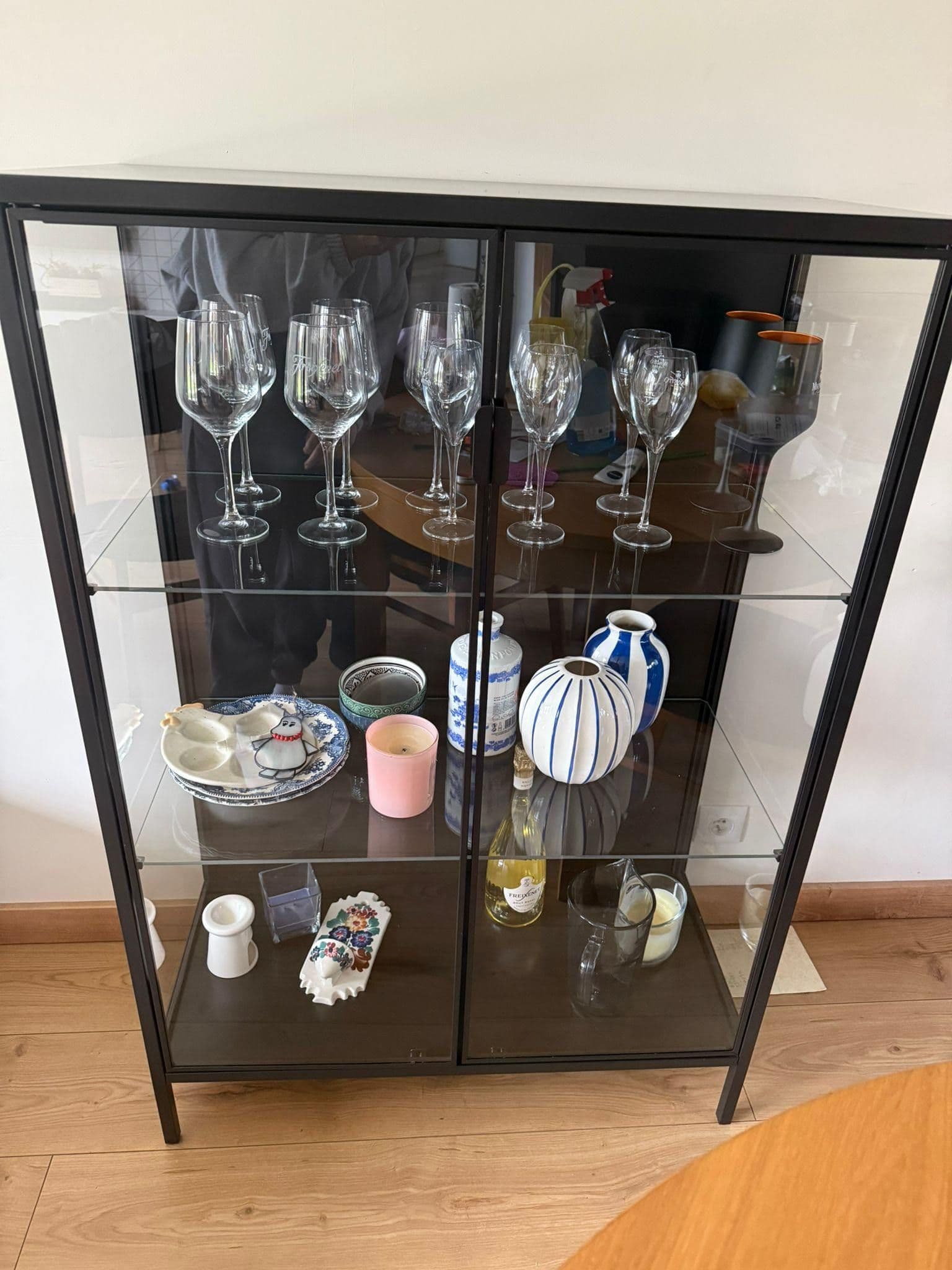 RUDSTA witryna, antracyt, 80x37x120 cm