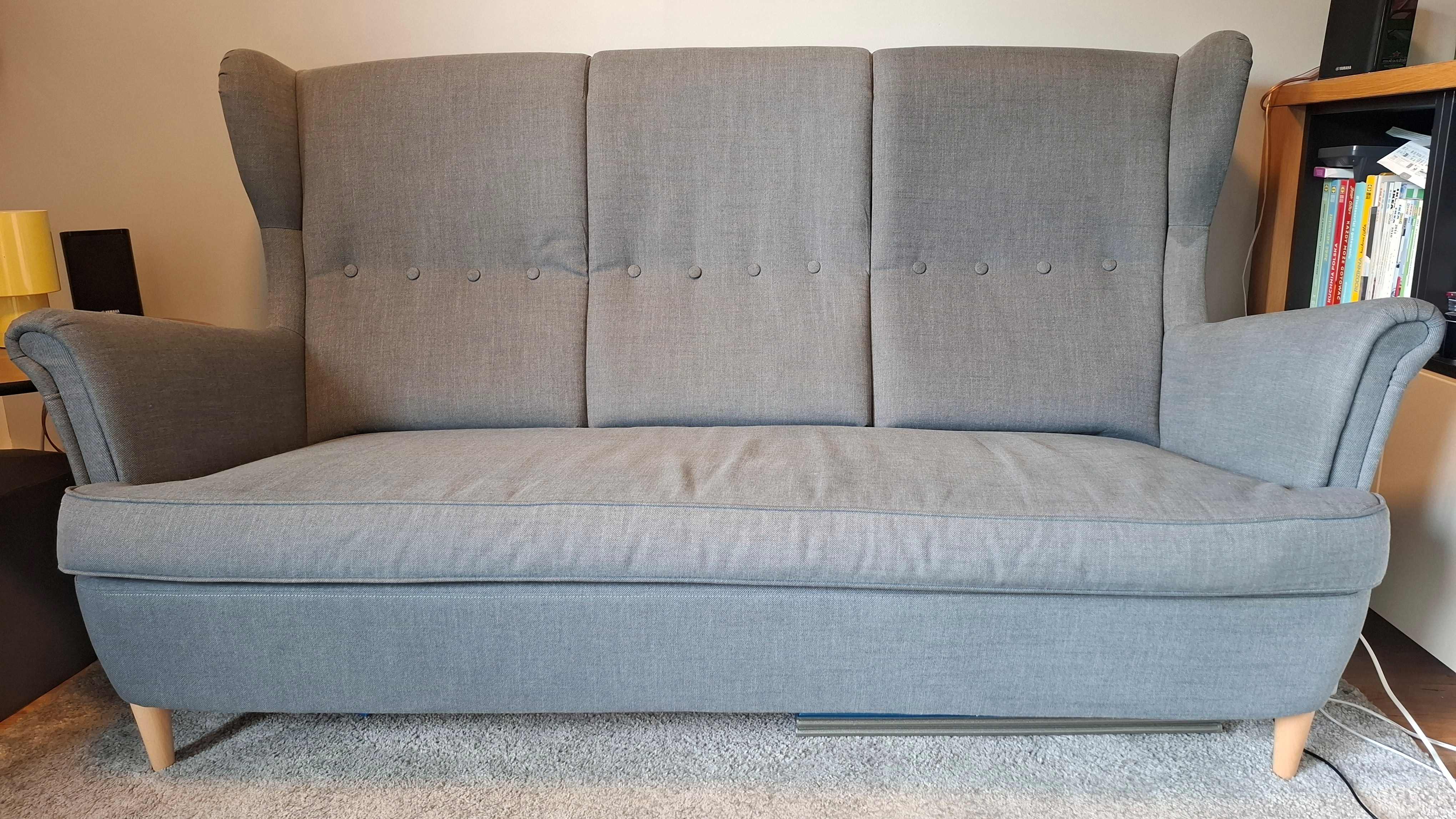 STRANDMON sofa 3-osobowa, Nordvalla ciemnoszary