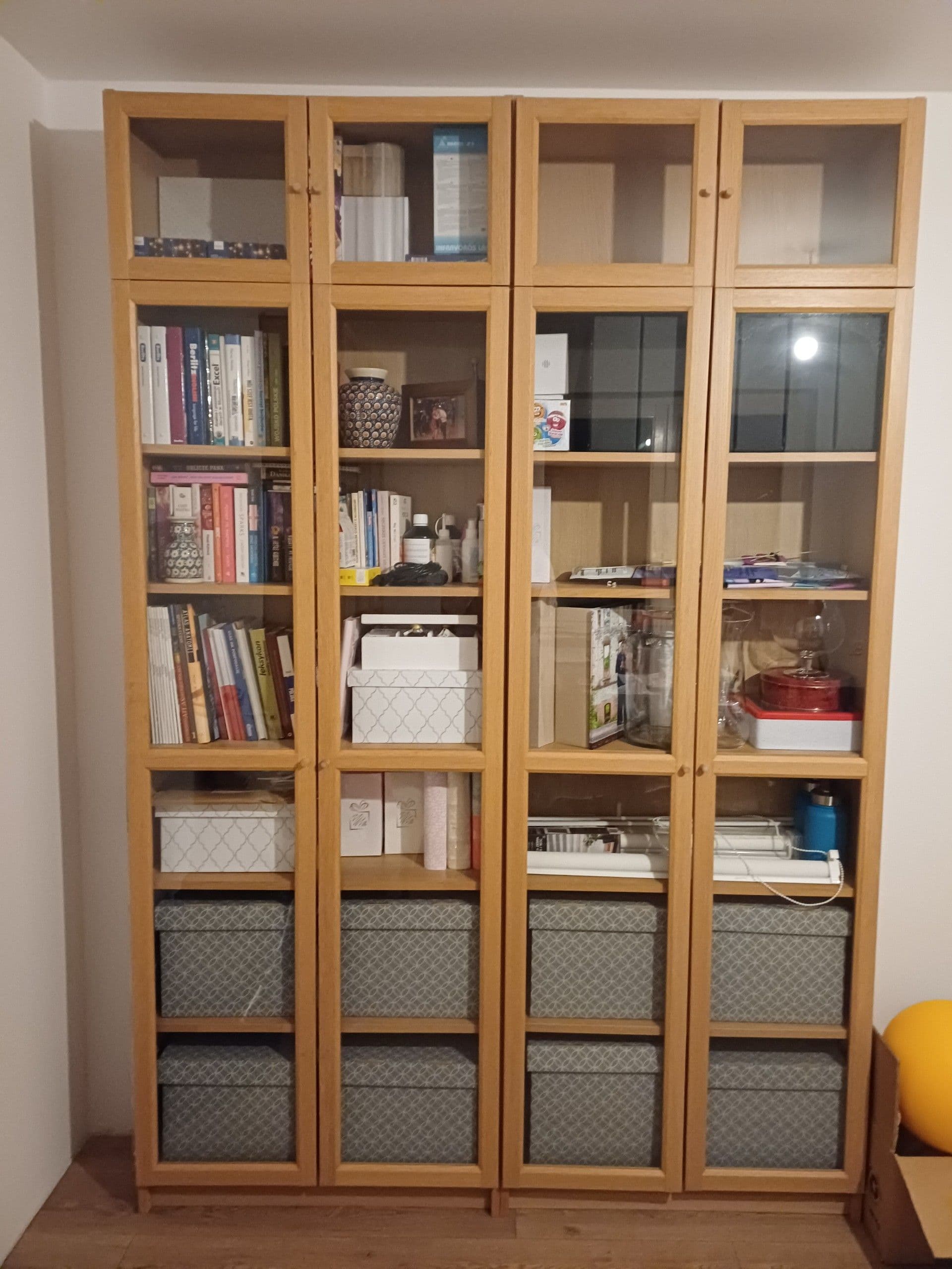 OXBERG drzwi szklane, imit. dębu, 40x192 cm