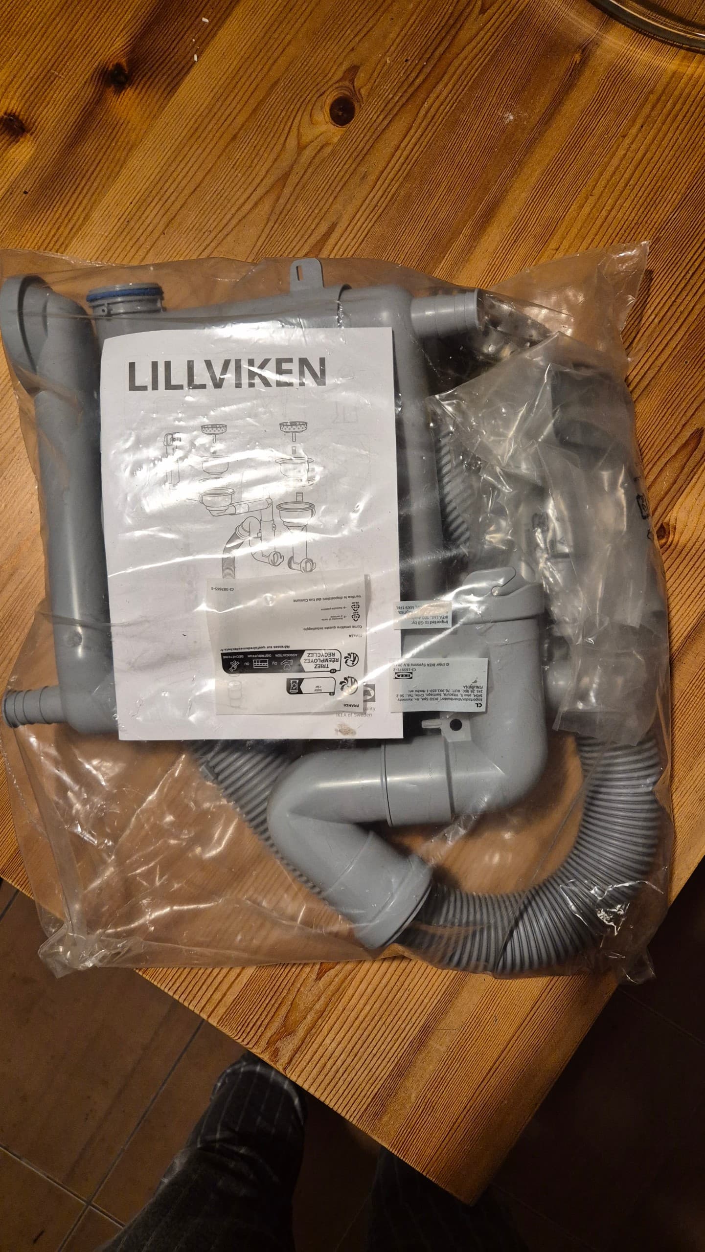 LILLVIKEN syfon/sito 2 komory
