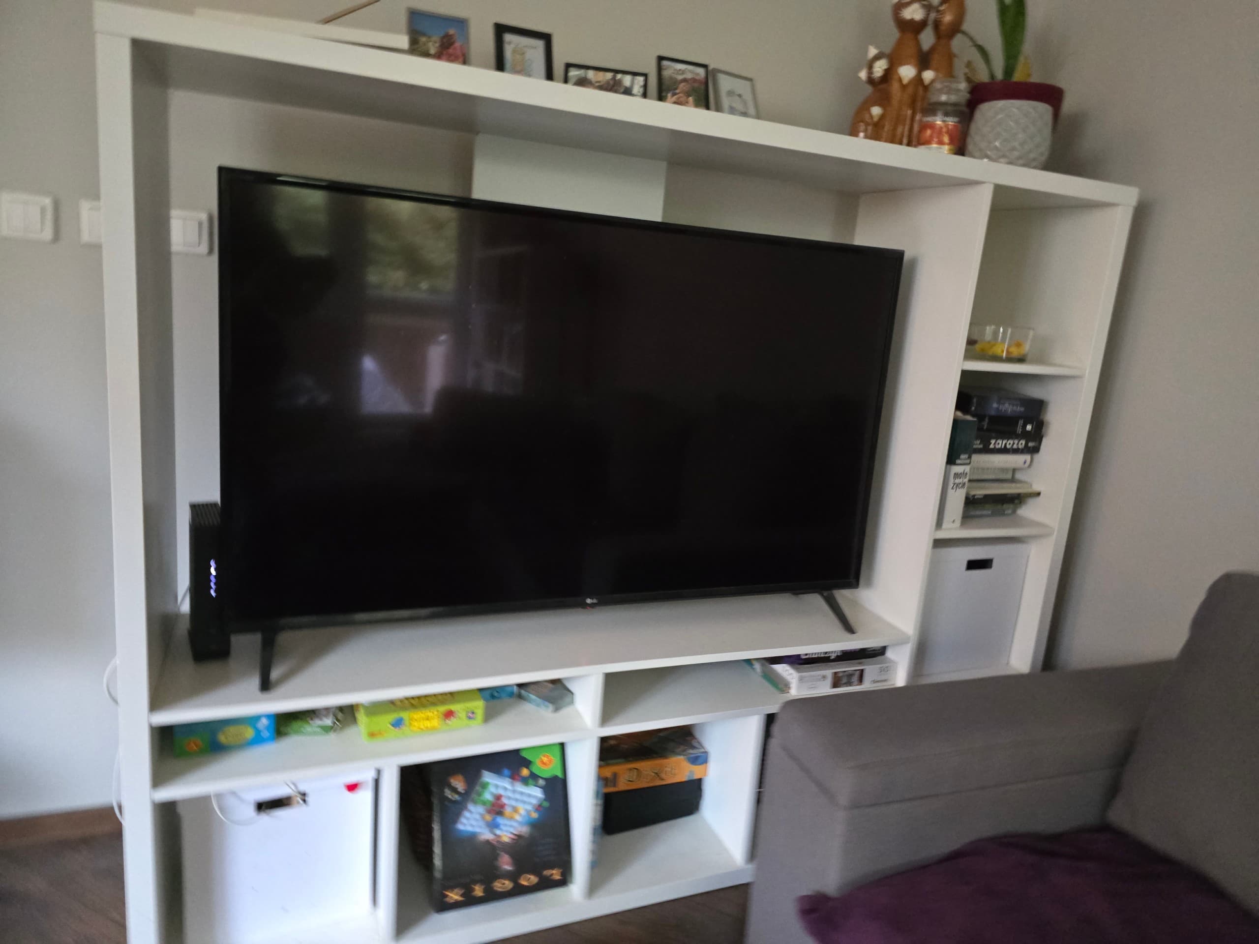 LAPPLAND biała szafka pod TV 183x39x147cm