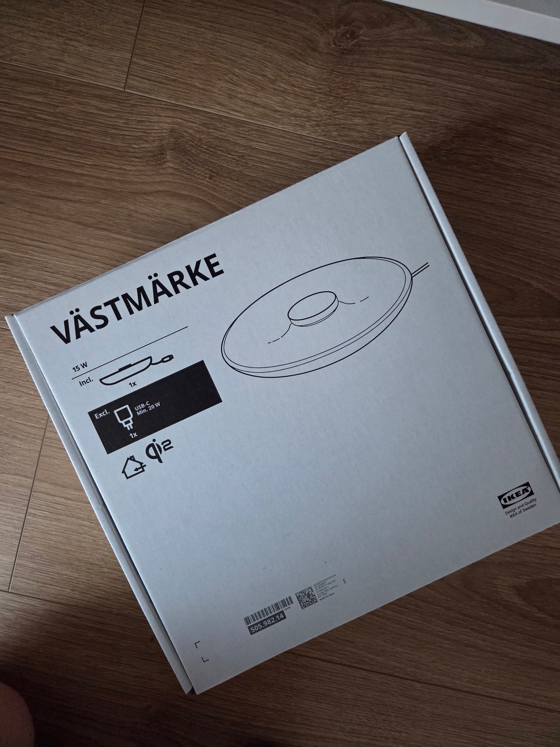 VÄSTMÄRKE ładowarka bezprzewodowa z lampką