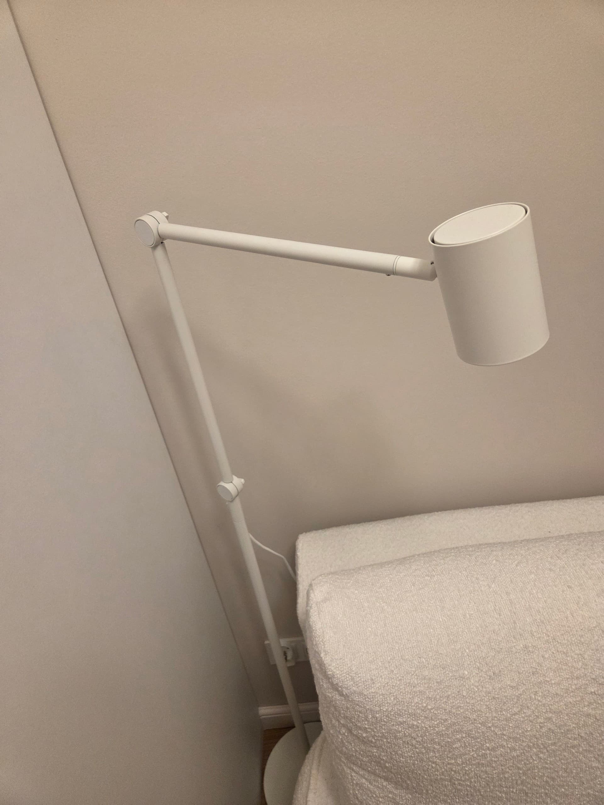 NYMÅNE lampa podłogowa/do czytania, biały