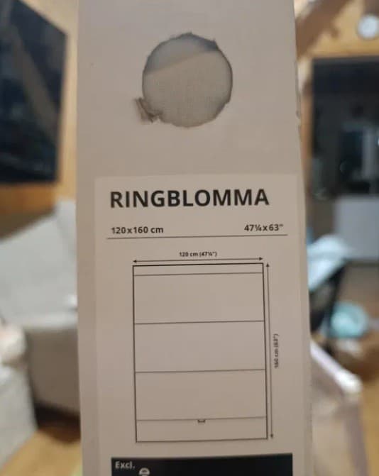 RINGBLOMMA roleta Rzymska, beżowy, 120x160 cm