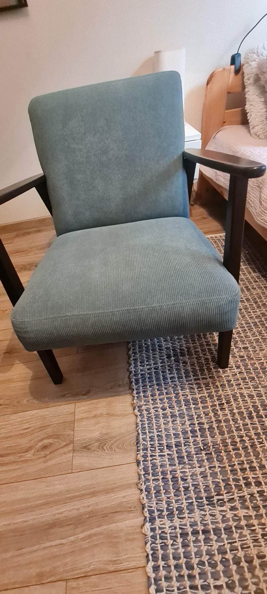 EKENÄSET fotel, Kelinge szaroturkusowy