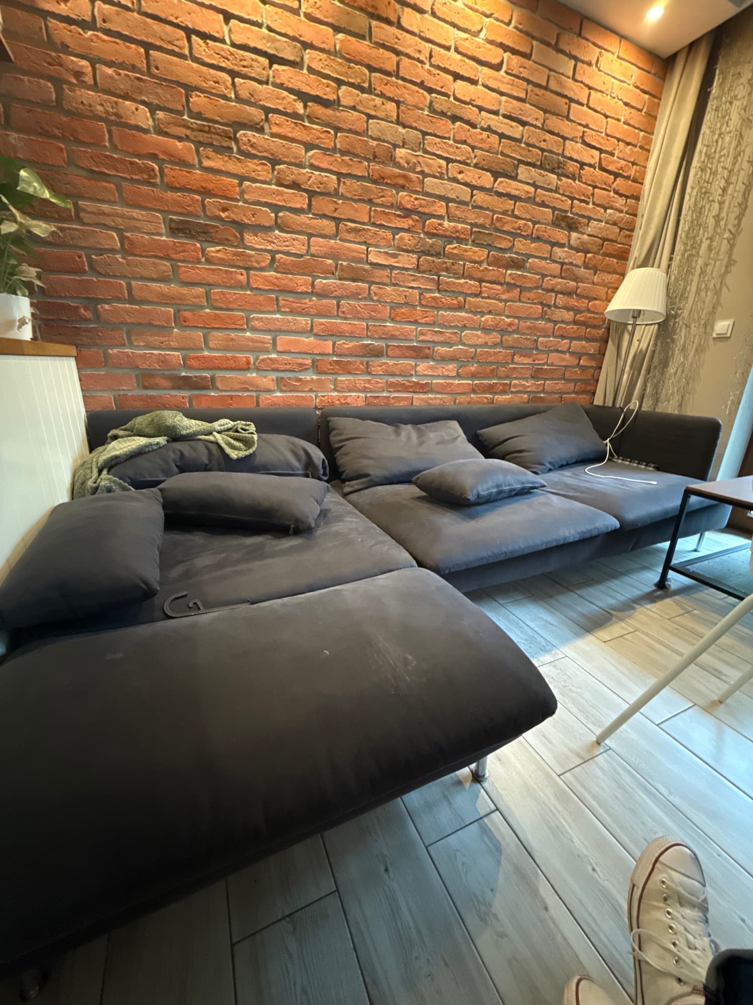 SÖDERHAMN sofa 4-osobowa z szezlongiem, Knäbäck antracyt