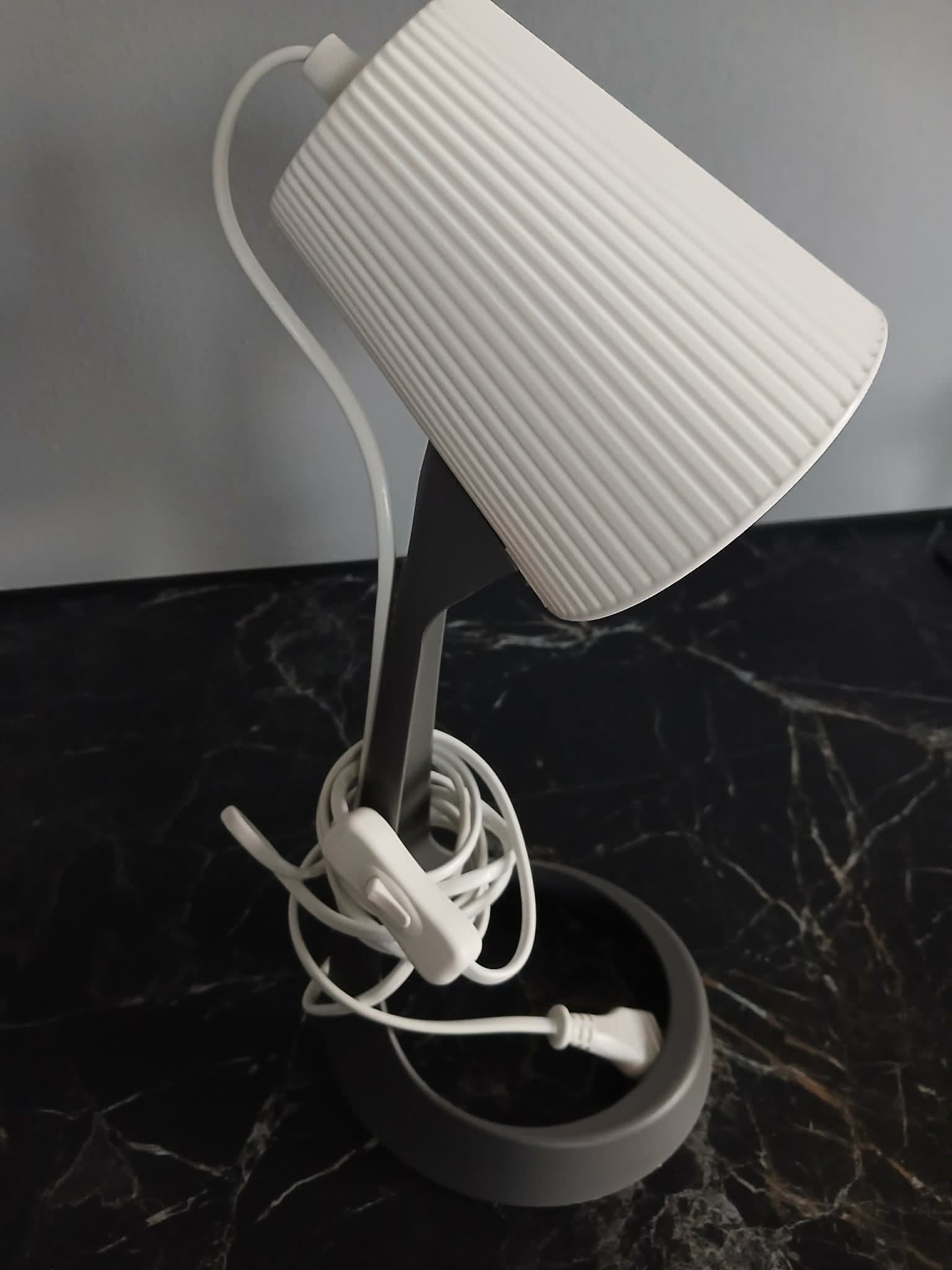 SVALLET lampa biurkowa, ciemnoszary/biały