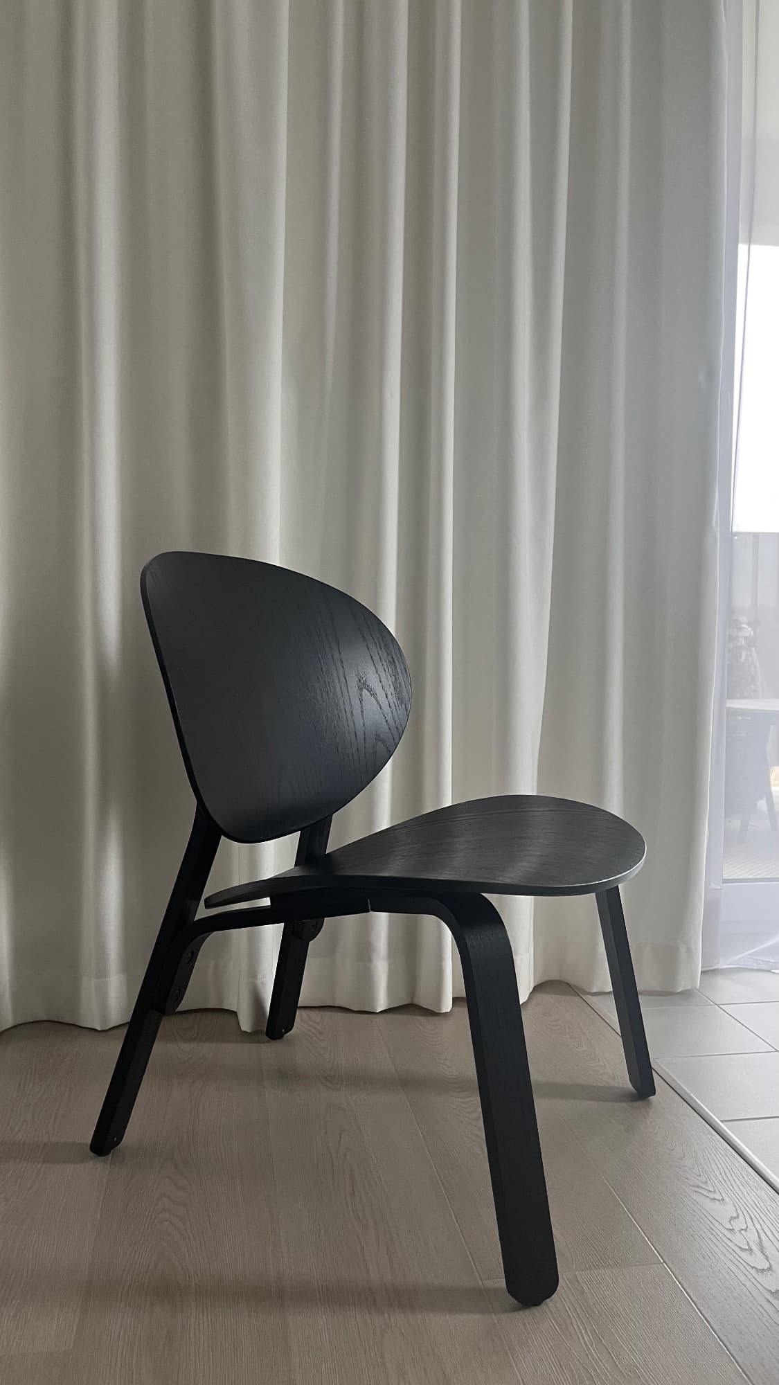 FRÖSET fotel, bejcowane na czarno okl dęb