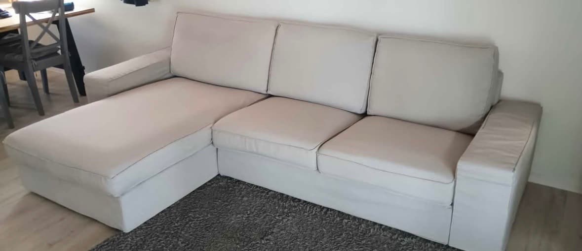 KIVIK sofa 3-osobowa z szezlongiem, Tallmyra biały/czarny