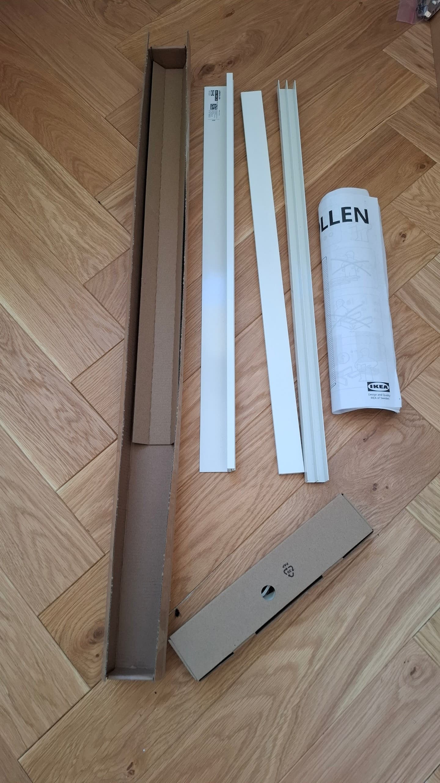 LARKOLLEN szyna z mocow. do drzwi przesuwnych, biały, 60 cm