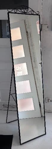 KARMSUND lustro stojące, czarny, 40x167 cm
