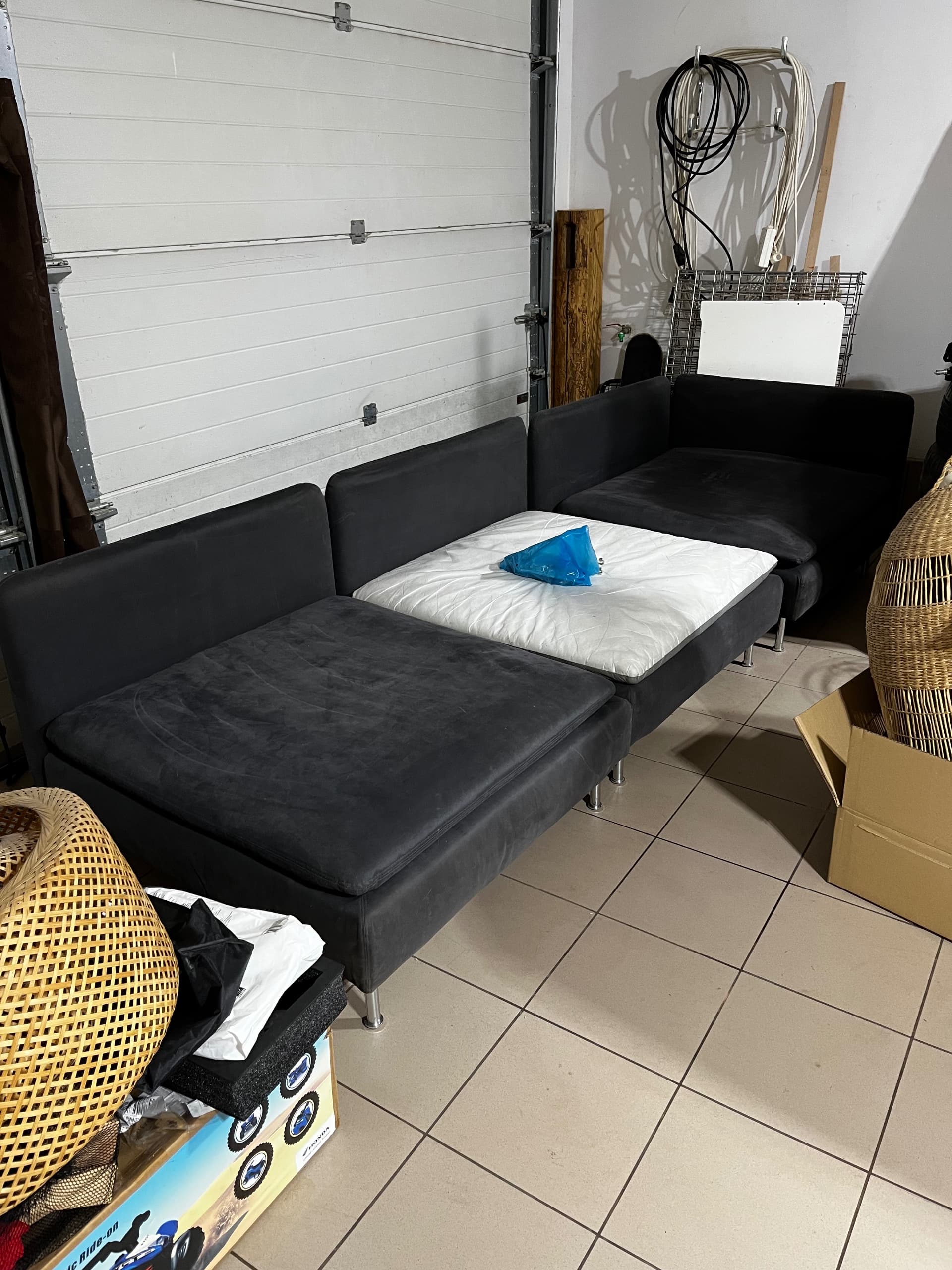 SÖDERHAMN sofa narożna 3-osobowa, Fridtuna ciemnoszary