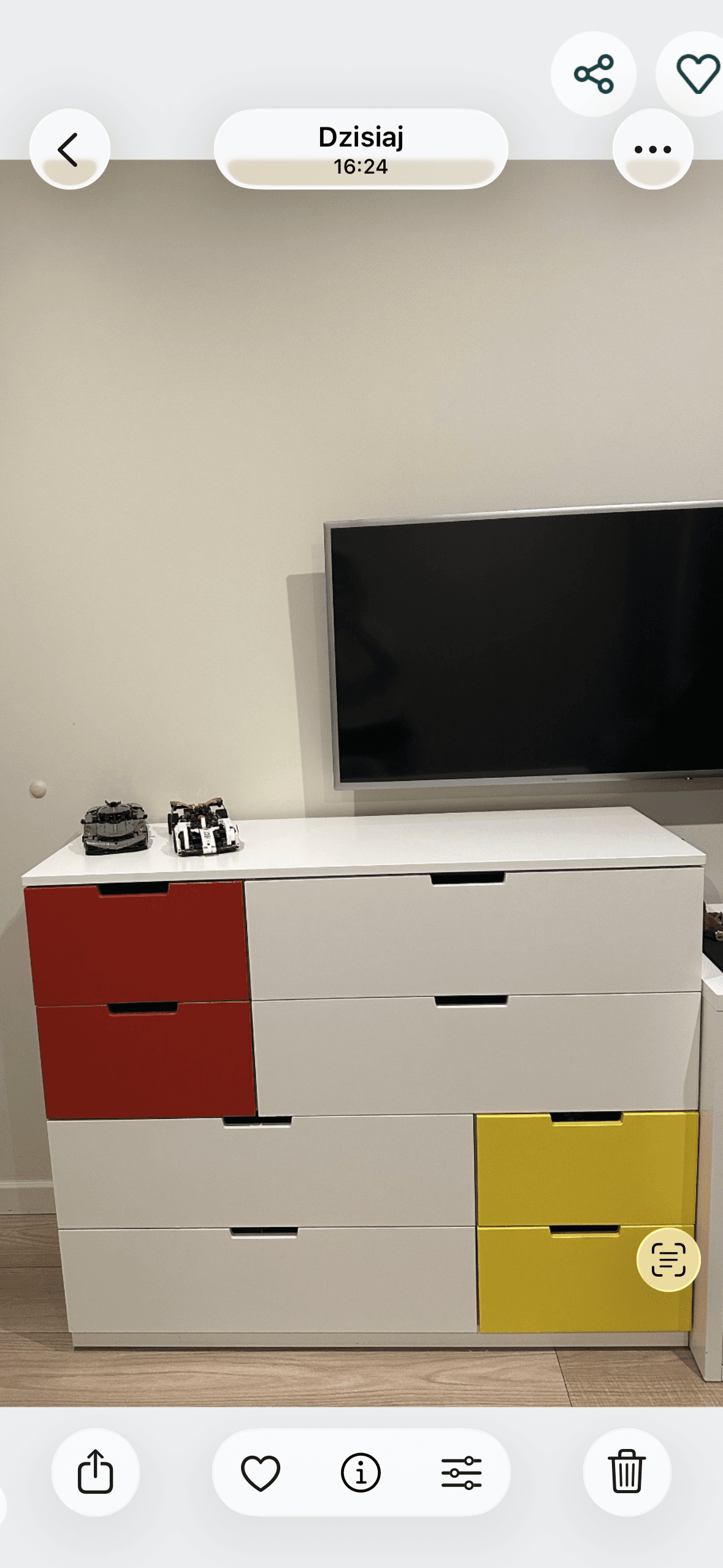 NORDLI komoda, 6 szuflad, biały, 120x76 cm