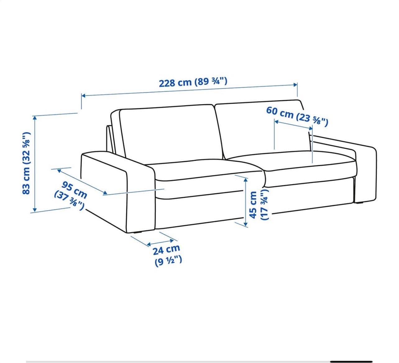 KIVIK sofa 3-osobowa, Tibbleby beżowy/szary