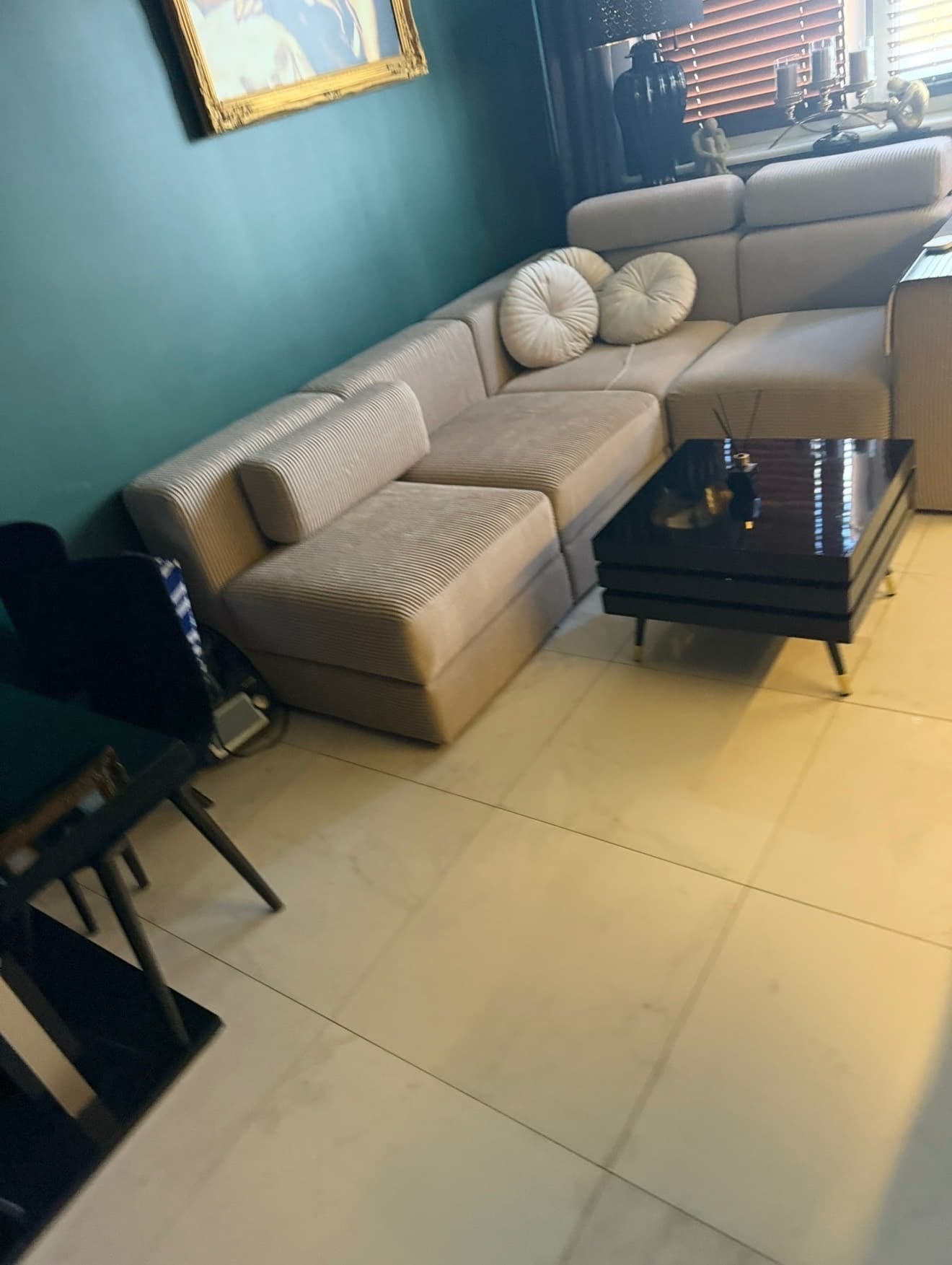 JÄTTEBO 4-osob sofa modułowa z szezlongiem, prawy/Johanneshov brązowobeżowy