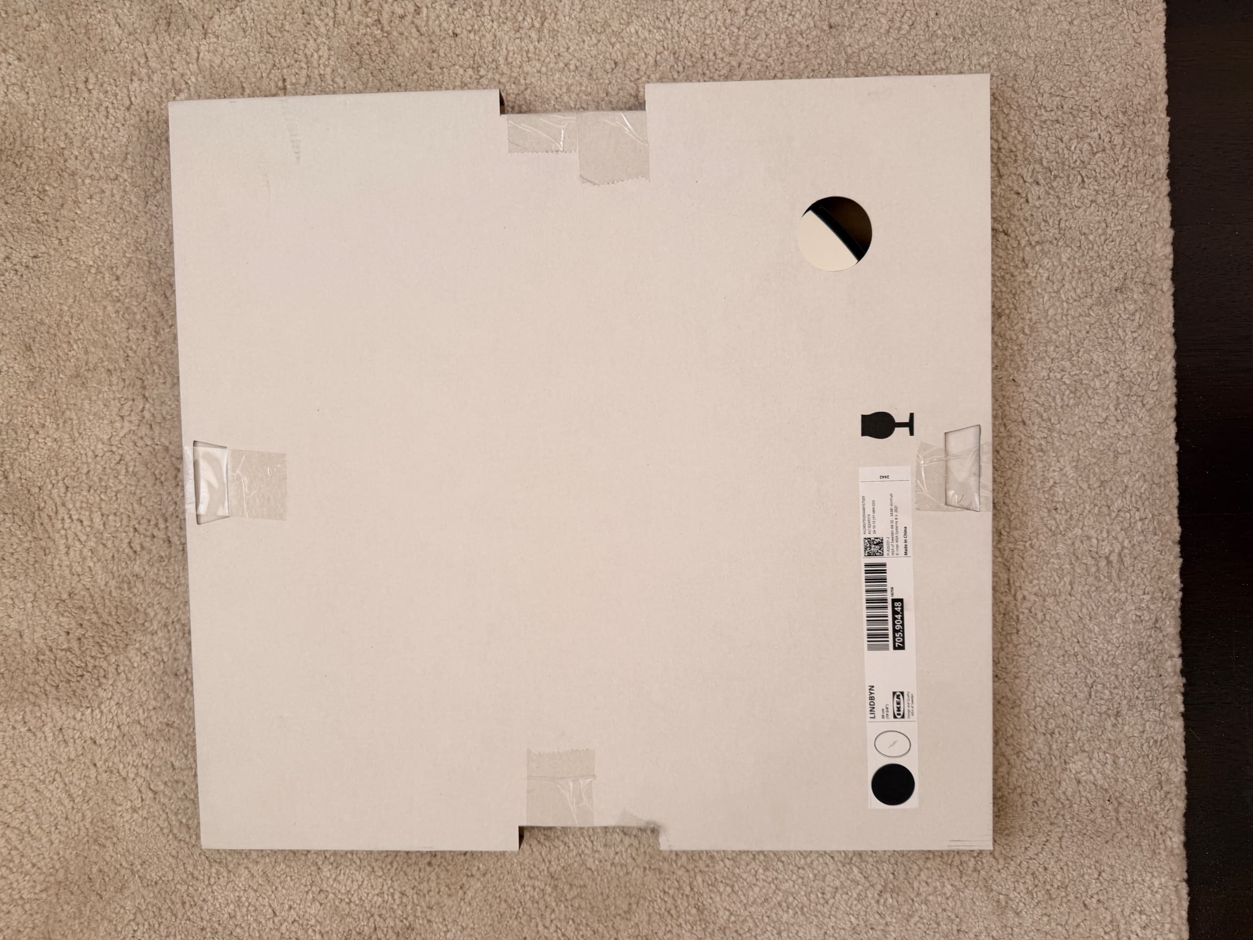 LINDBYN lustro, czarny, 50 cm
