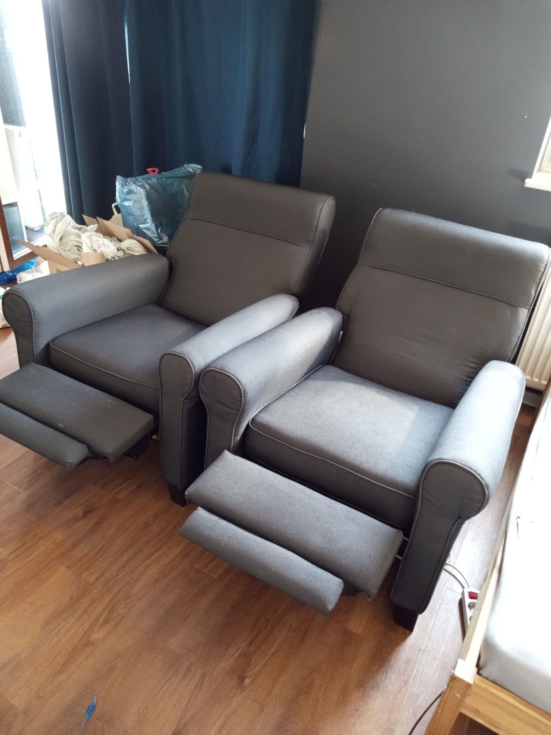 MUREN fotel rozkładany, Remmarn ciemnoszary