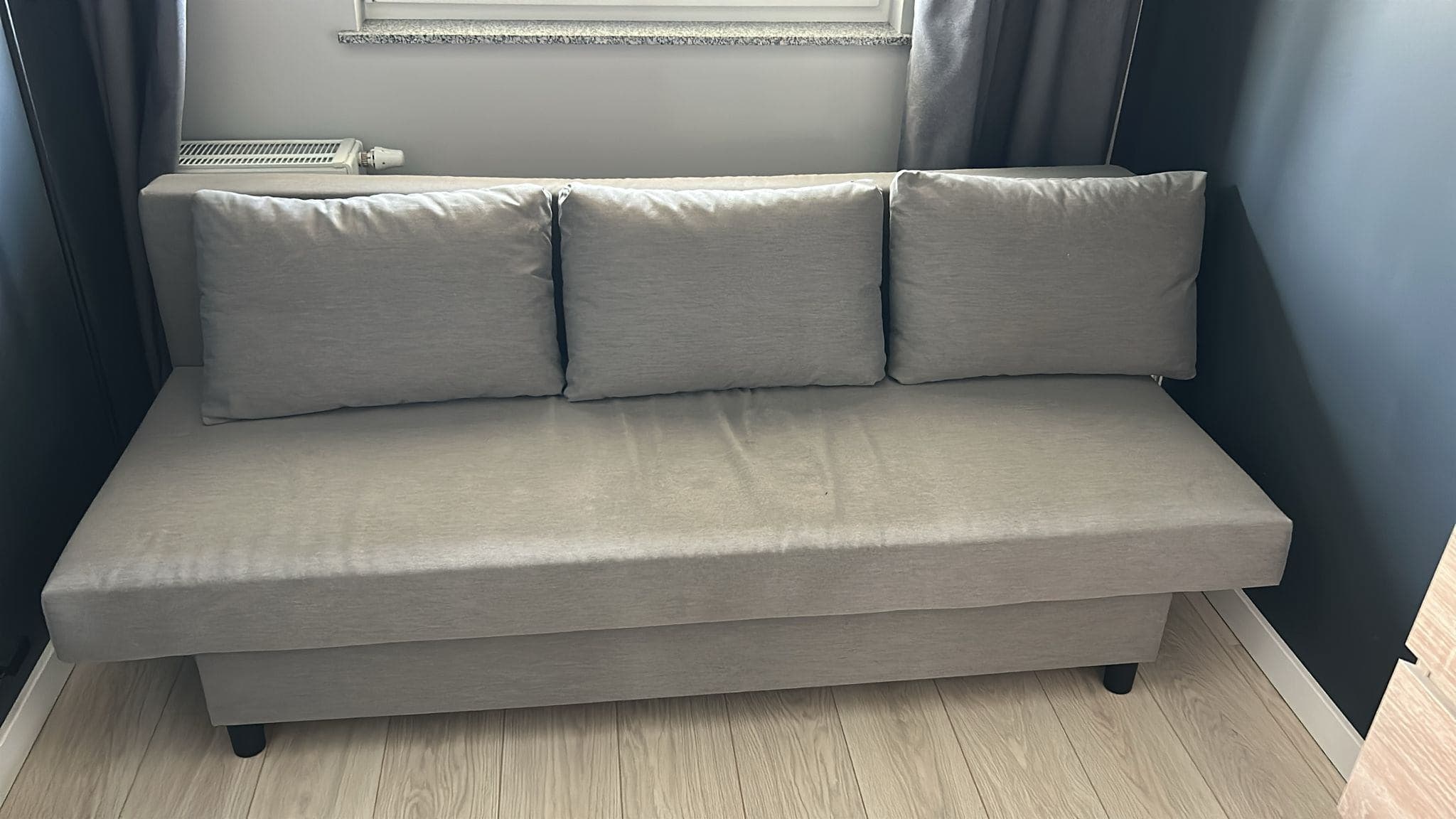 ÄLVDALEN sofa 3-osobowa, rozkładana, Knisa ciemnoszary