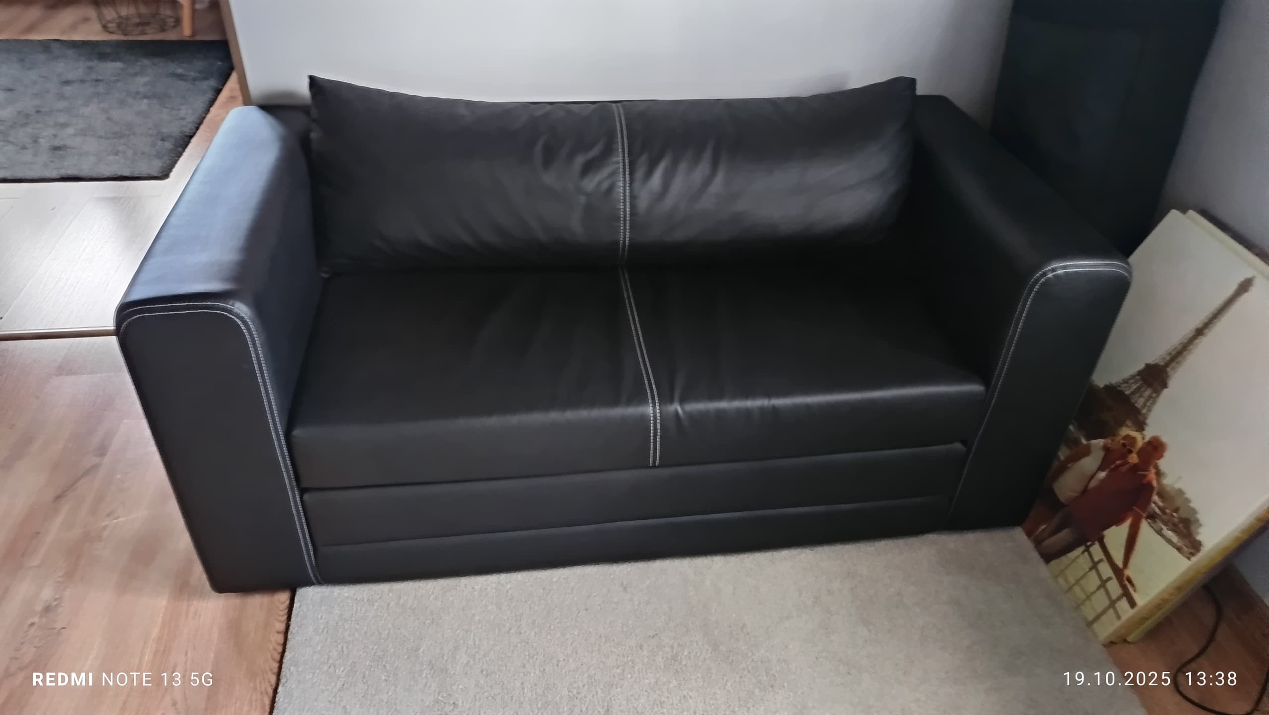 SKÖNABÄCK sofa 2-osobowa, rozkładana, Knisa ciemnoszary