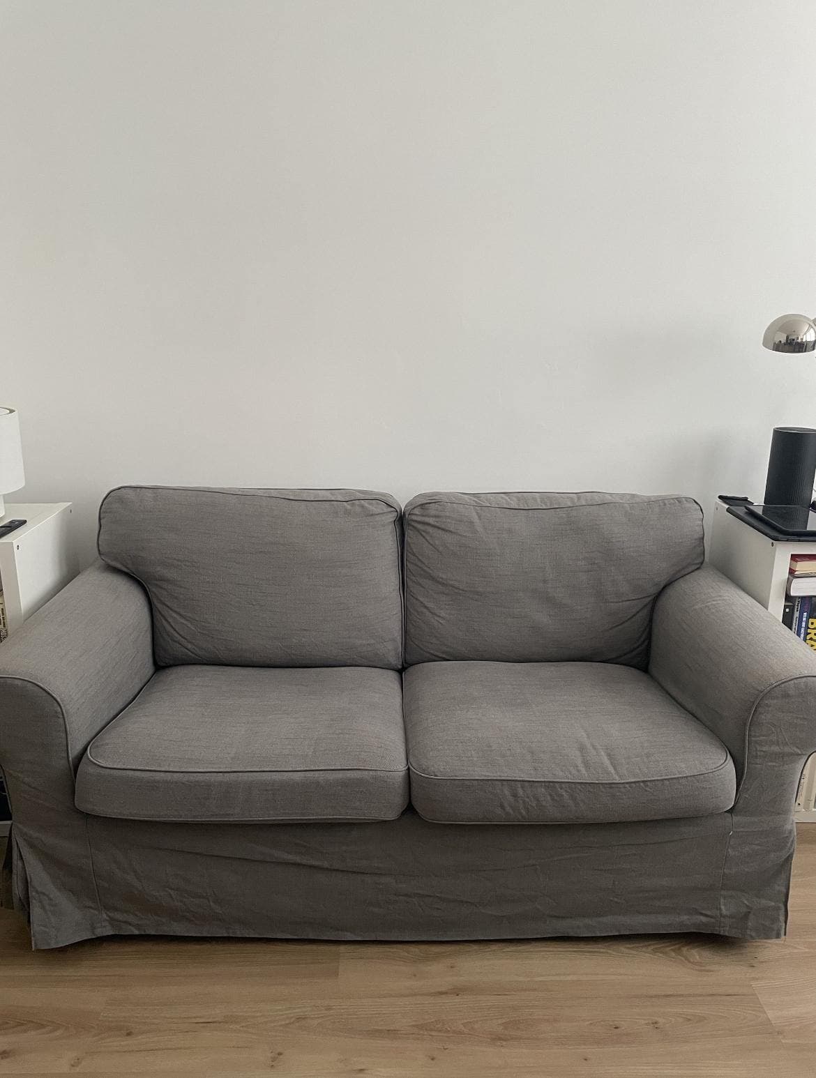 EKTORP sofa 2-osobowa, Hakebo ciemnoszary