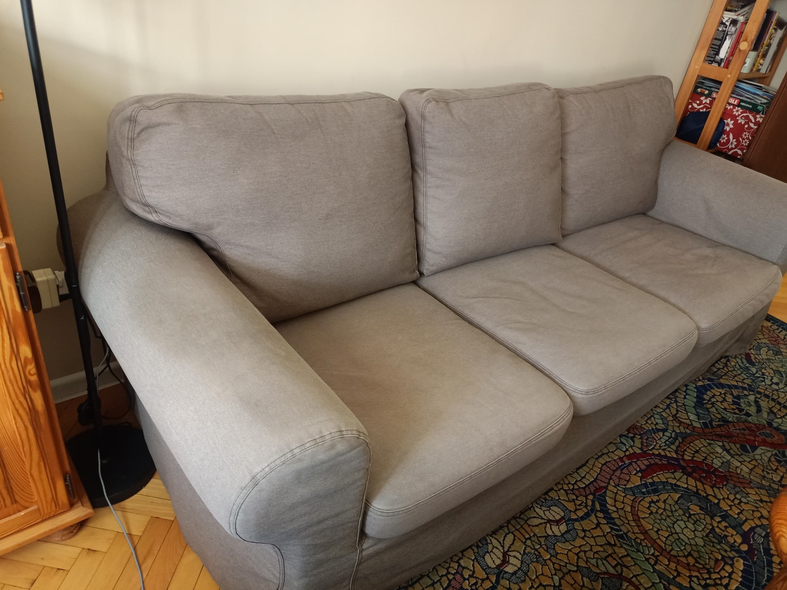 EKTORP sofa 3-osobowa, Tallmyra średnioszary