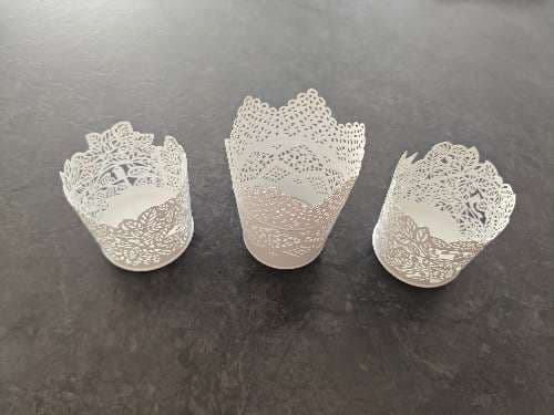 SAMVERKA świecznik na tealighty, biały, 8 cm