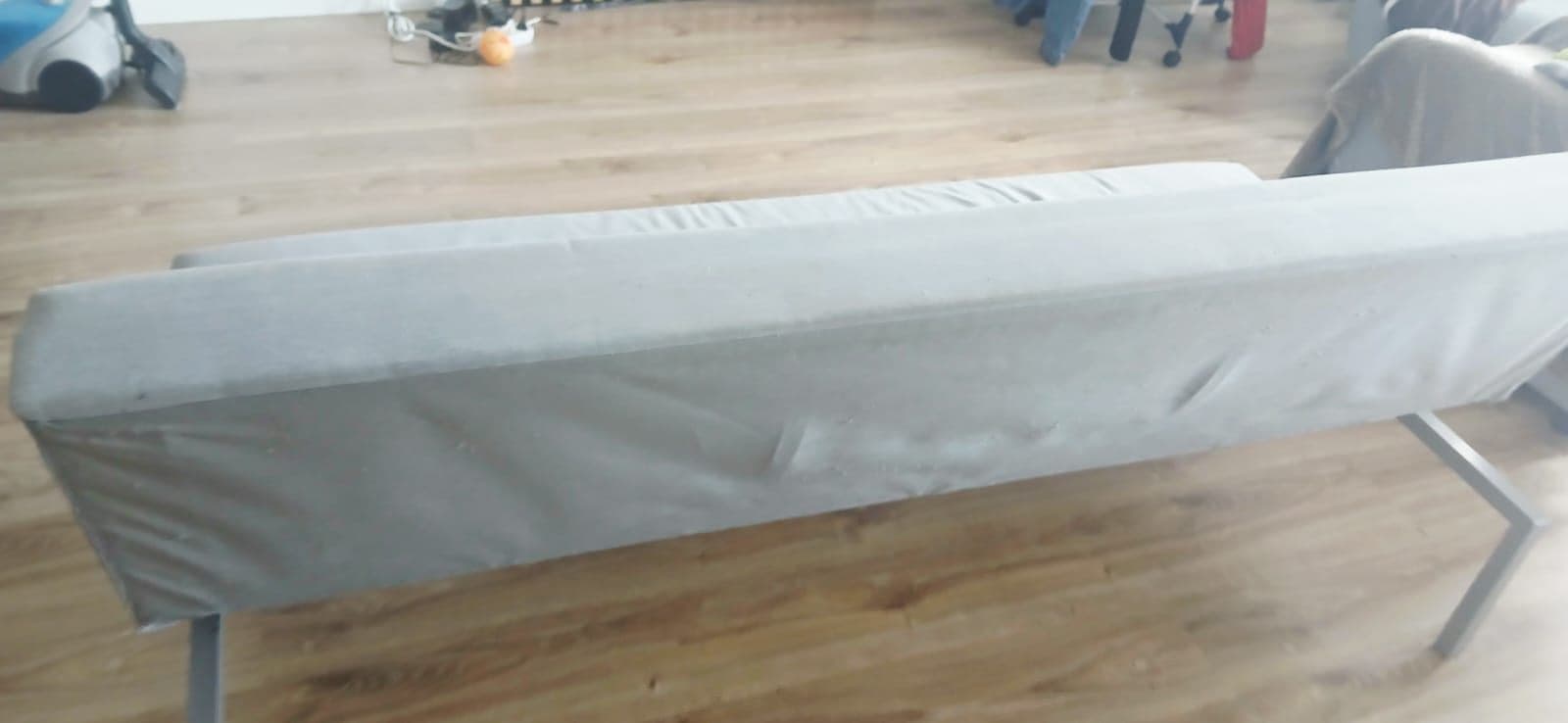 SALSTAD sofa 3-osobowa, rozkładana, Knisa jasnoszary
