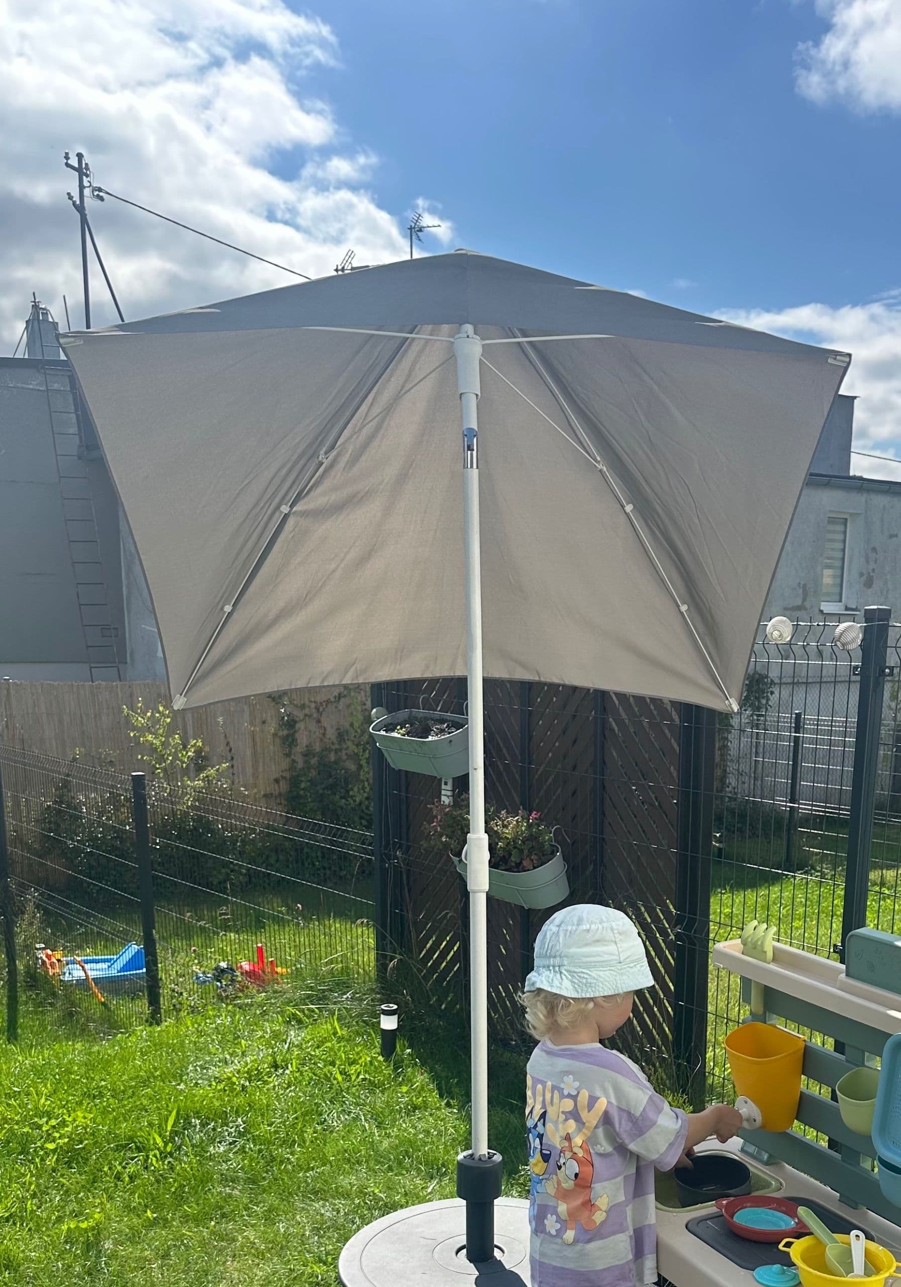 LILLEÖ parasol, szary, 150x100 cm