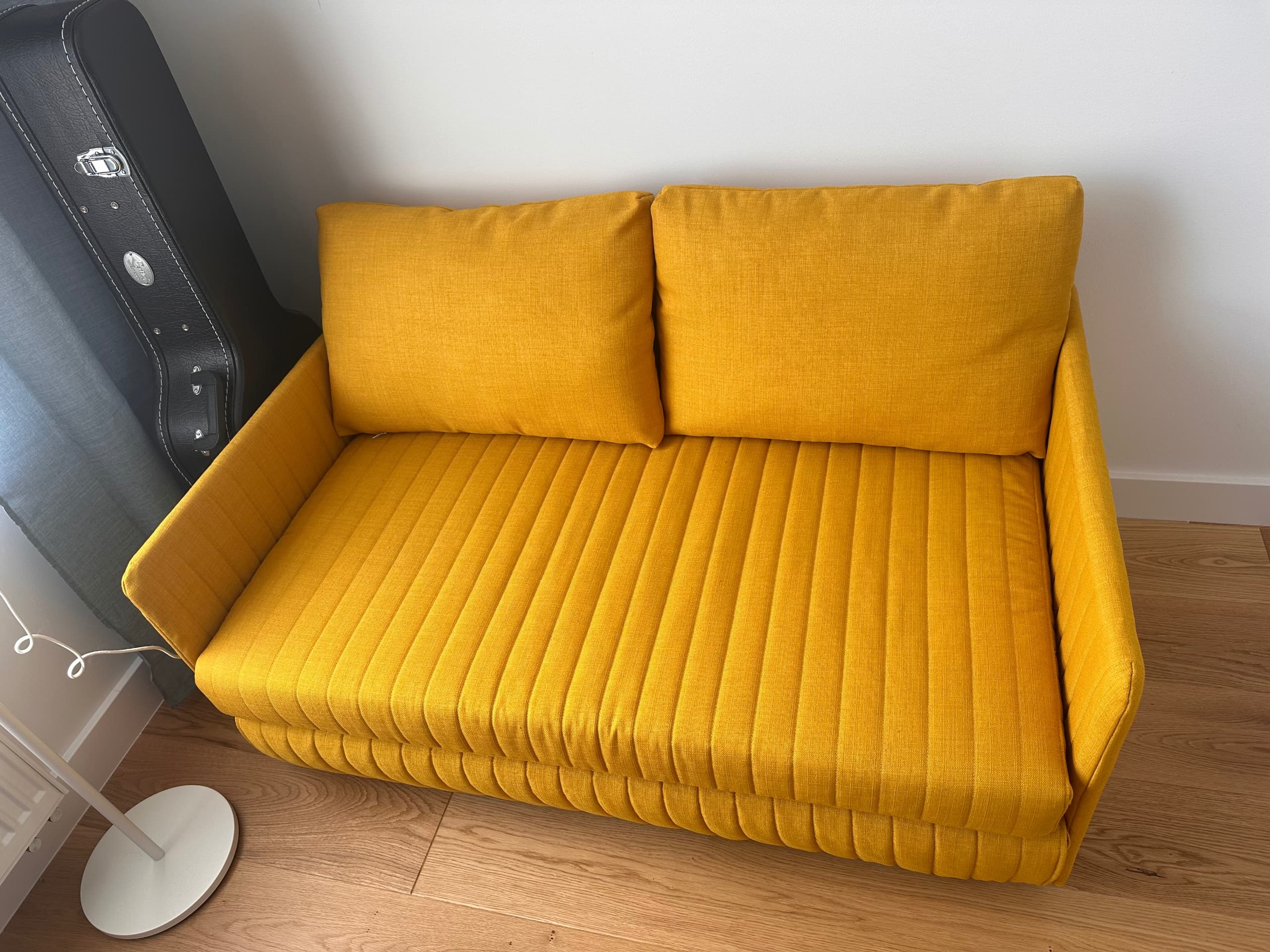 FRIDHULT sofa rozkładana, Skiftebo żółty