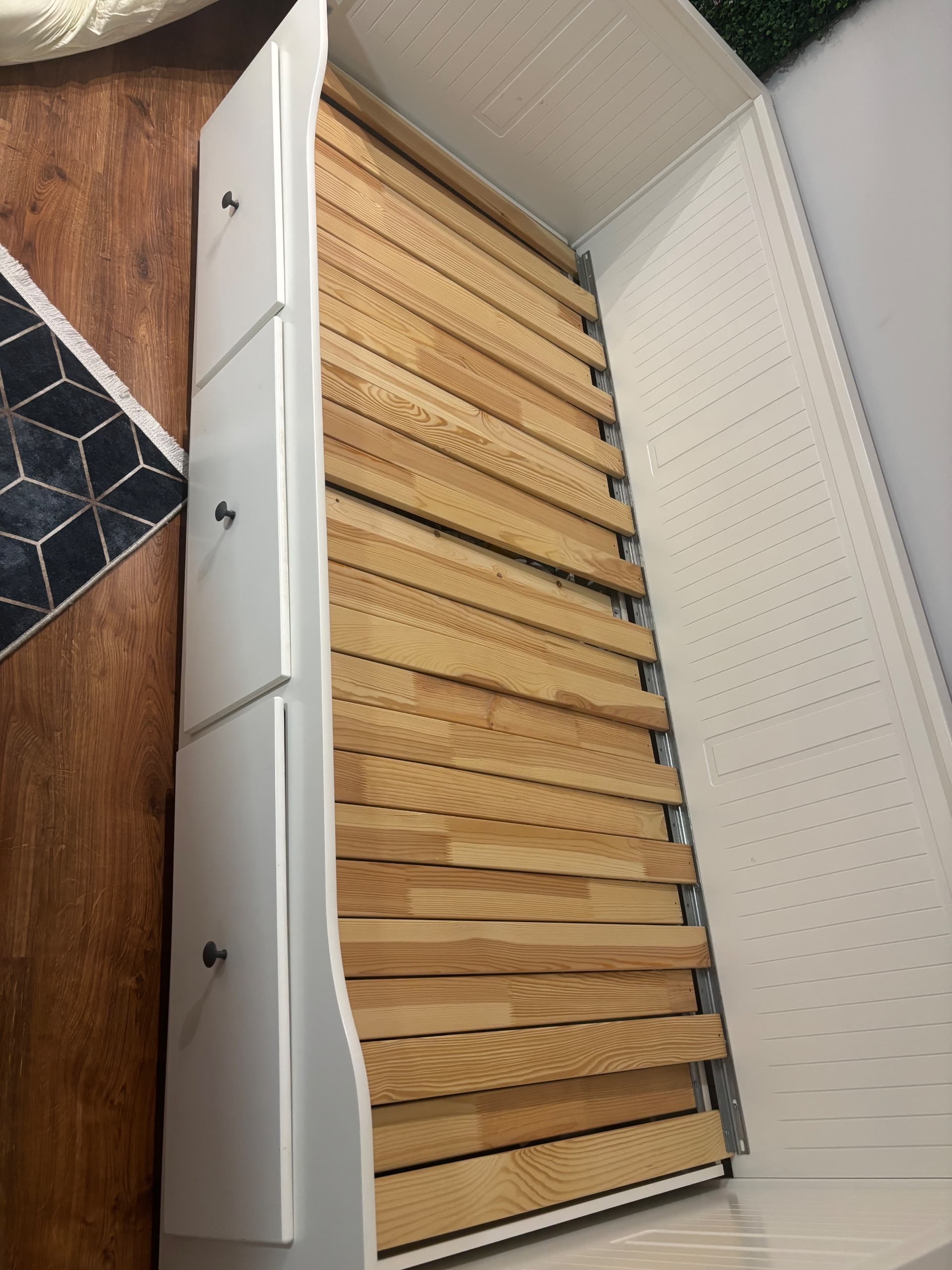 HEMNES rama leżanki z 3 szufladami, biały, 80x200 cm