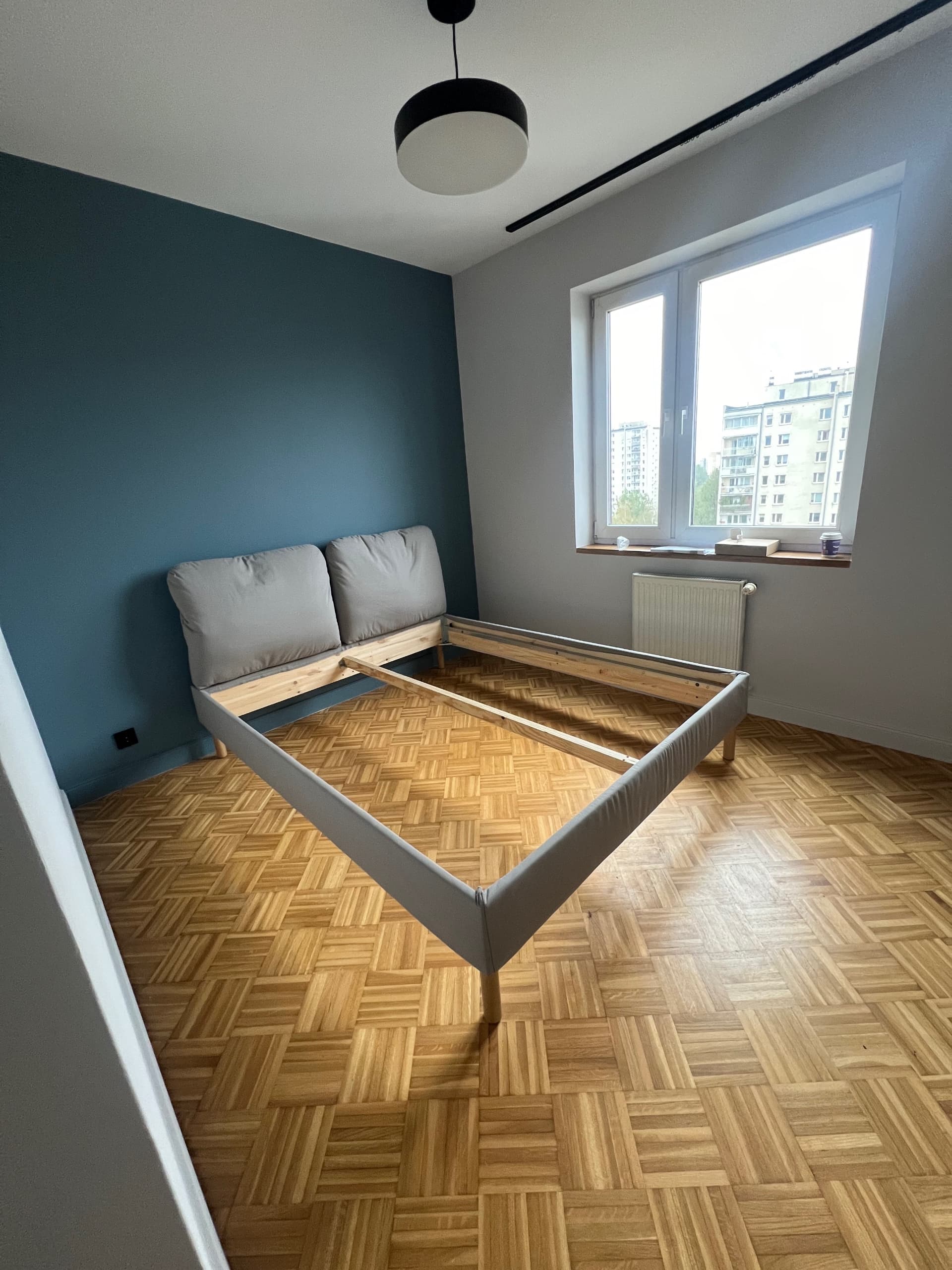SAGESUND tapicerowana rama łóżka, Diseröd brązowy/Lönset, 160x200 cm