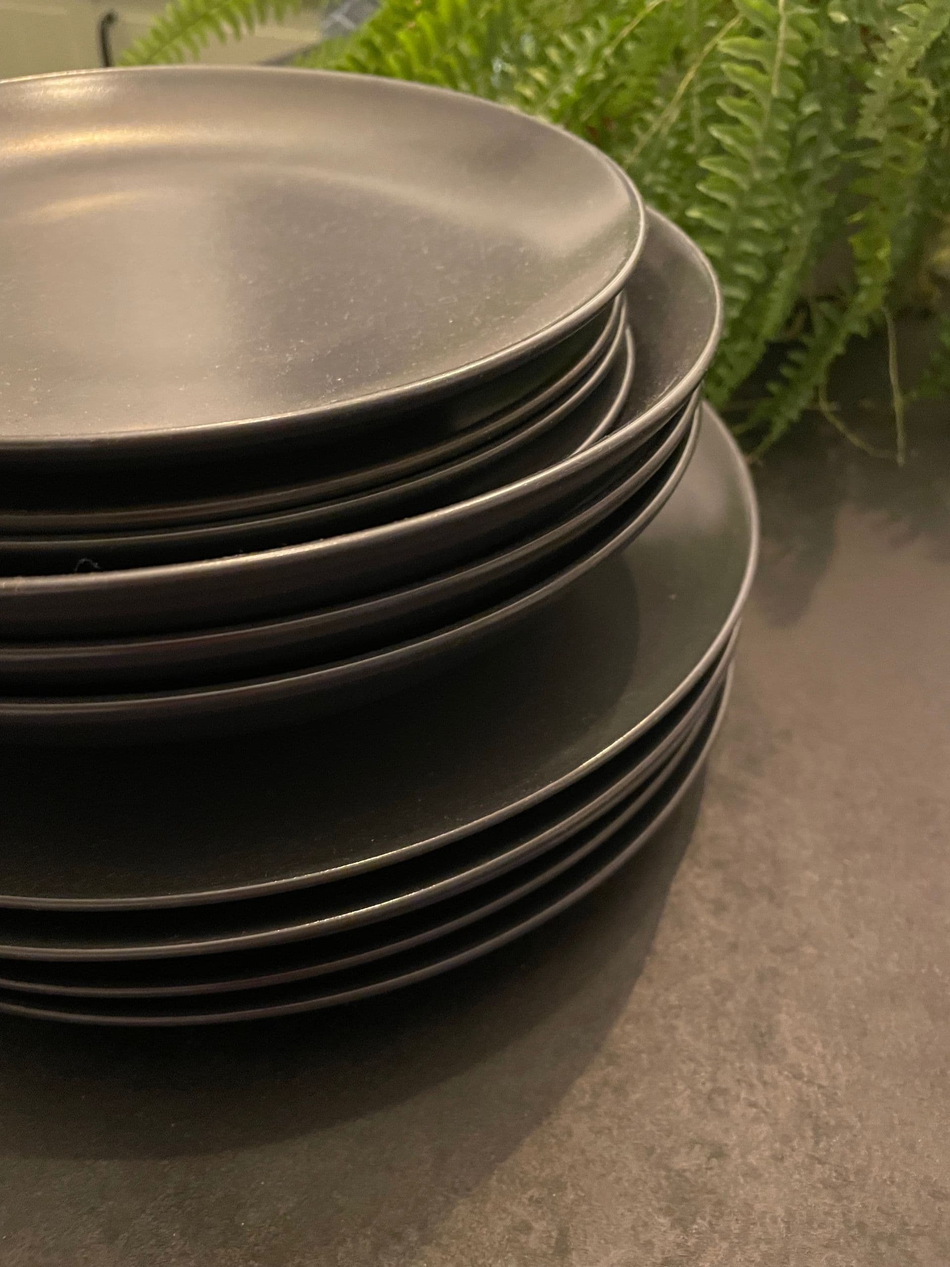 FÄRGKLAR serwis,  18 szt., Matowy ciemnoszary