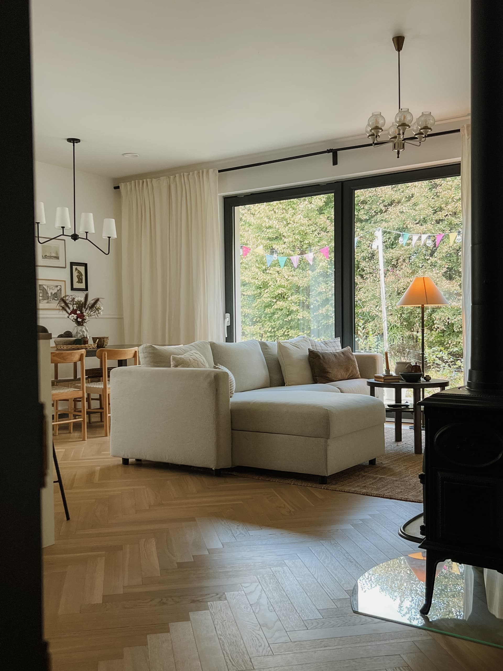 VIMLE sofa 3-osobowa, z szezlongiem/Gunnared beżowy