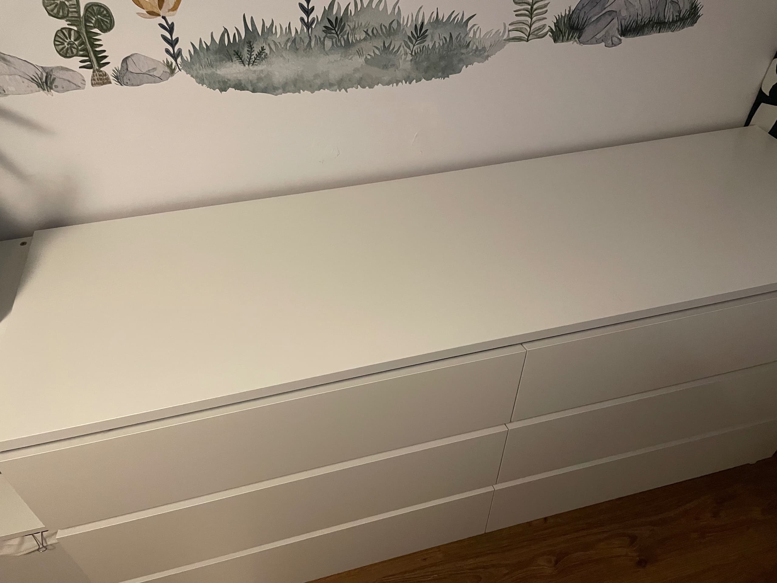MALM komoda, 6 szuflad, biały, 160x78 cm